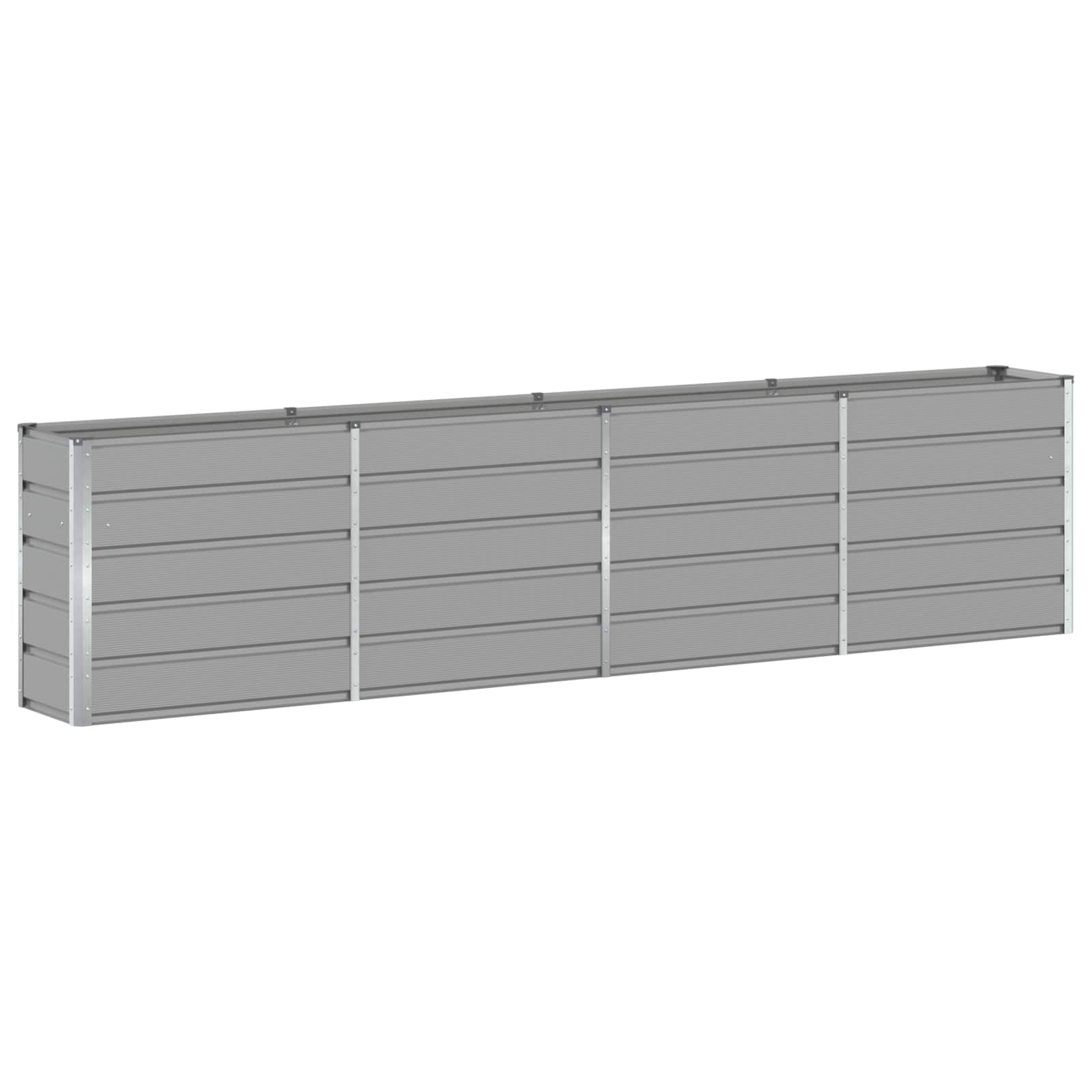 Fioriera Grigio chiaro 320 x 40 x 75 cm Acciaio