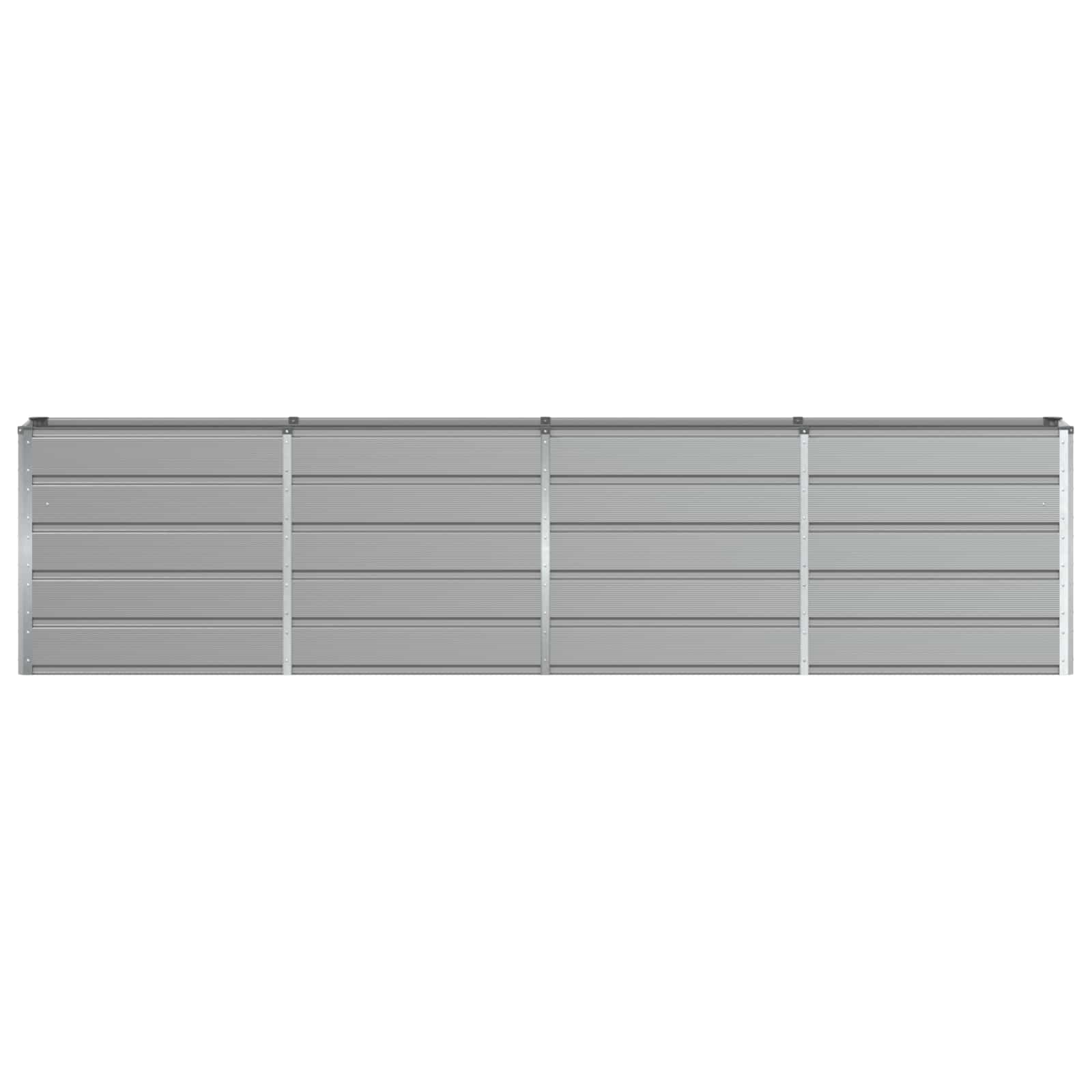 Fioriera Grigio chiaro 320 x 40 x 75 cm Acciaio