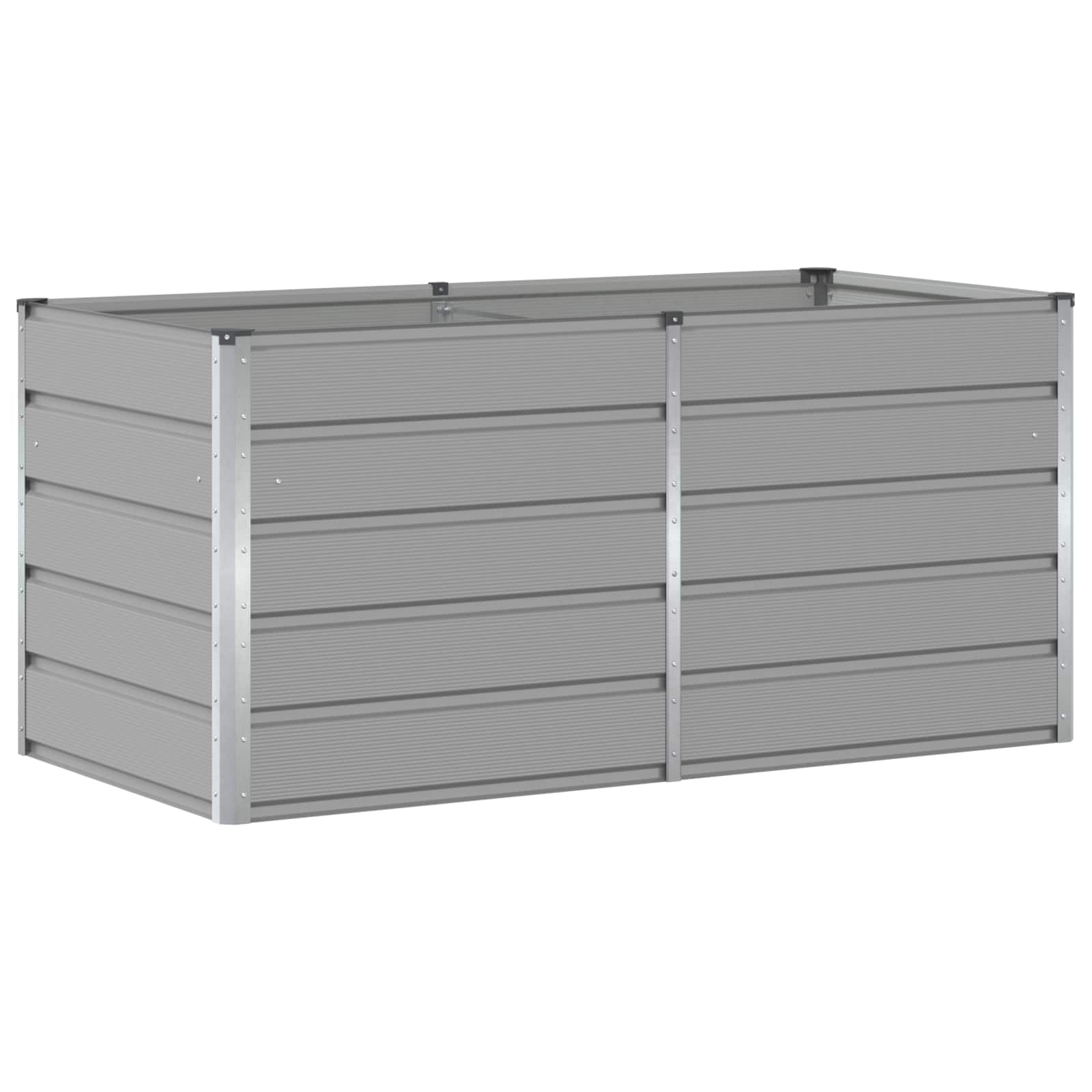 Fioriera Grigio chiaro 160 x 80 x 75 cm Acciaio