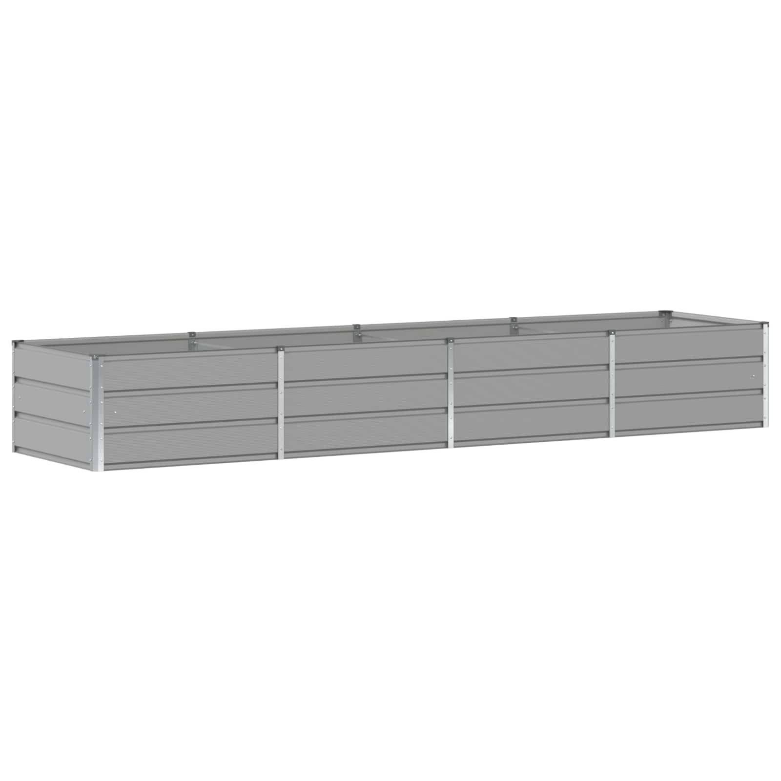 Fioriera Grigio chiaro 320 x 80 x 45 cm Acciaio