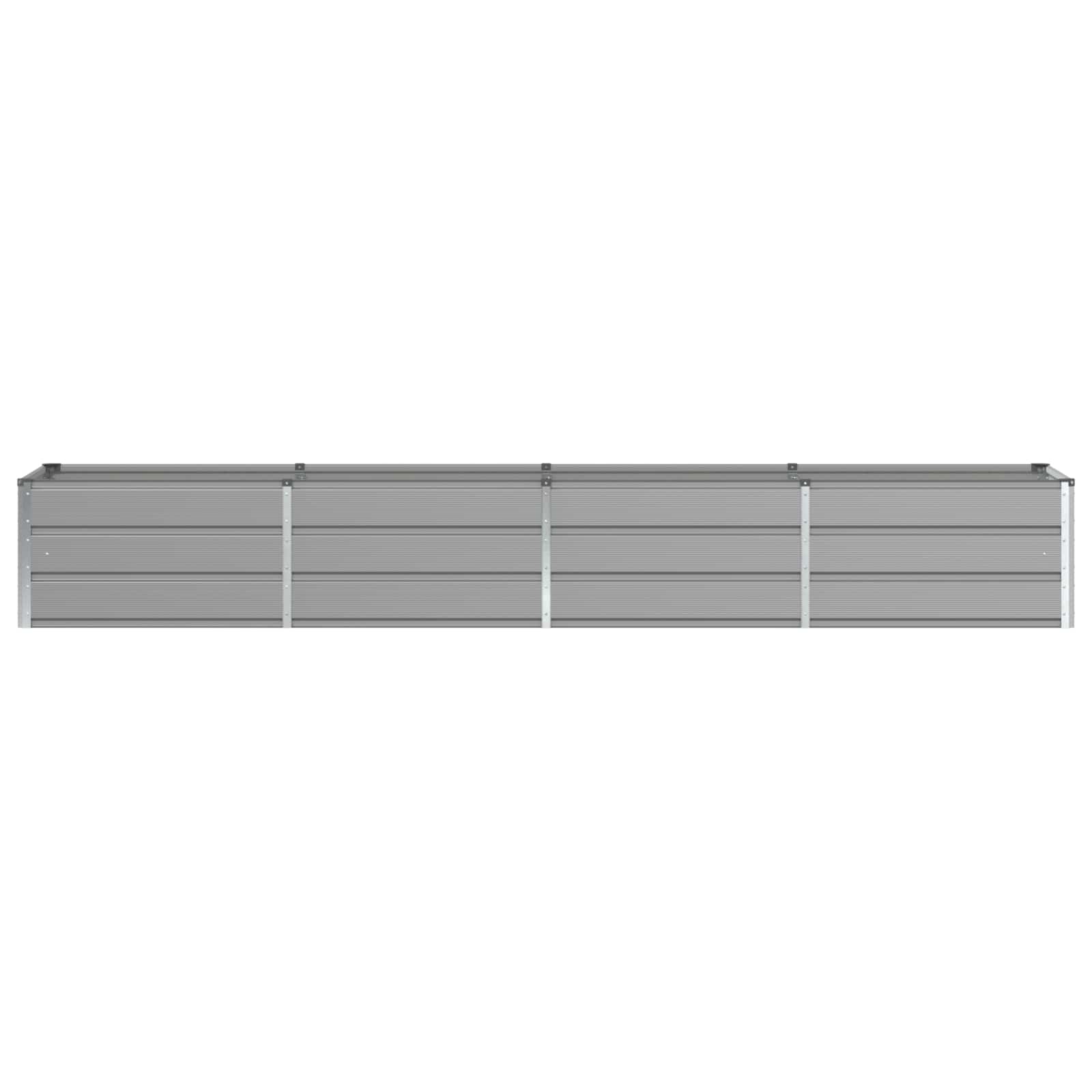 Fioriera Grigio chiaro 320 x 80 x 45 cm Acciaio