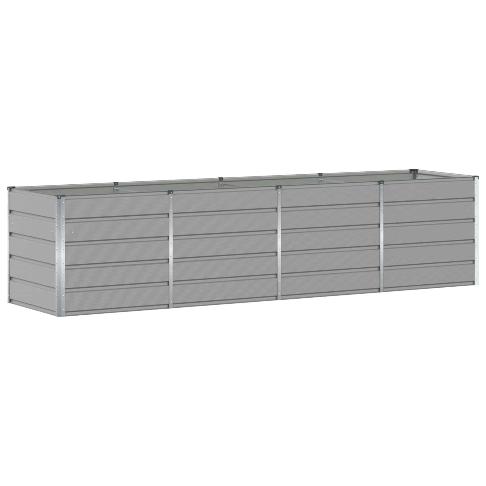 Fioriera Grigio chiaro 320 x 80 x 75 cm Acciaio