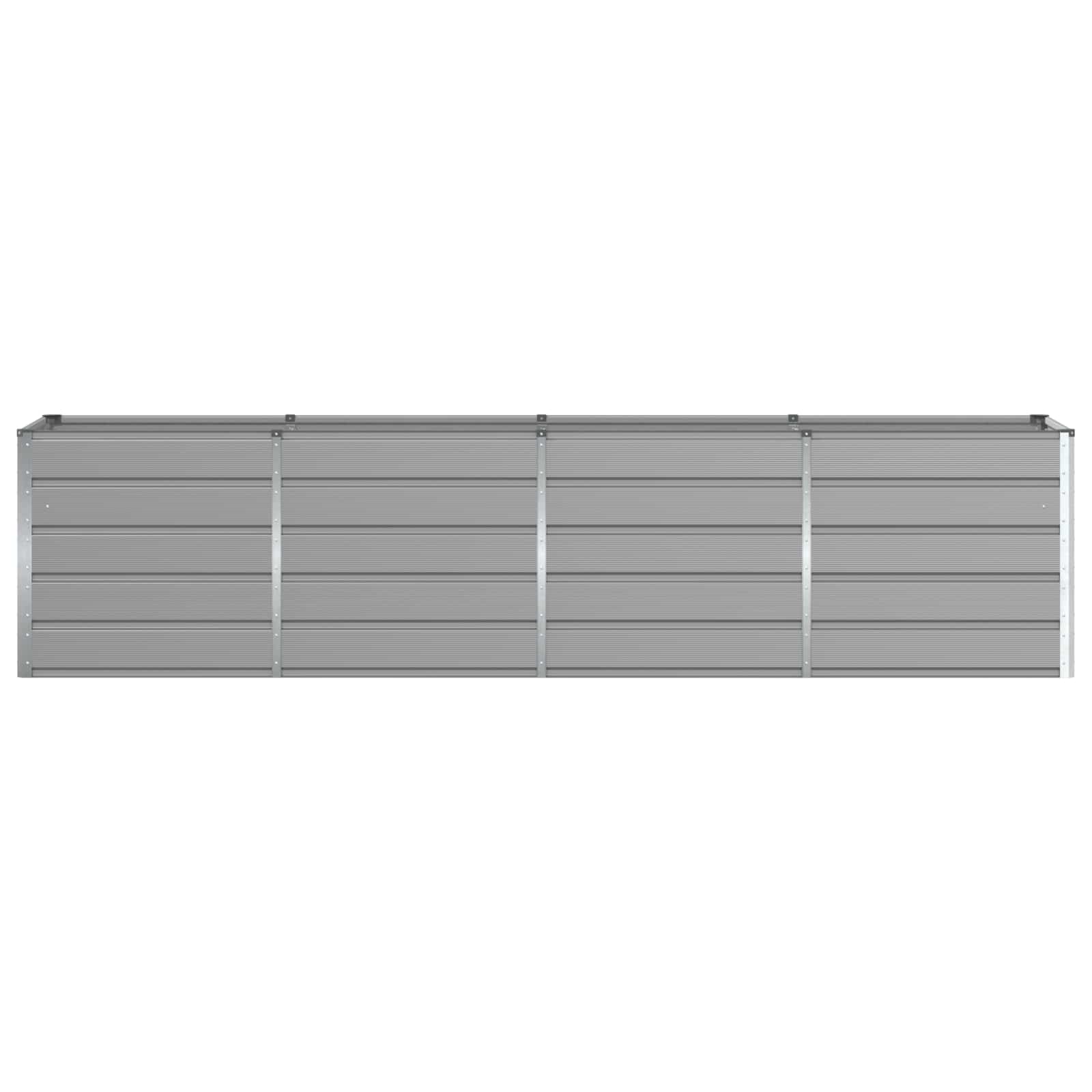 Fioriera Grigio chiaro 320 x 80 x 75 cm Acciaio