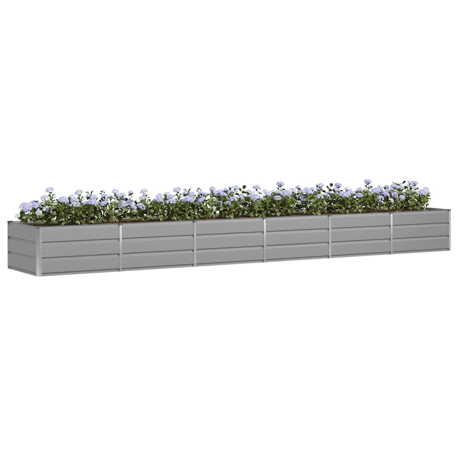 Fioriera Grigio chiaro 480 x 80 x 45 cm Acciaio
