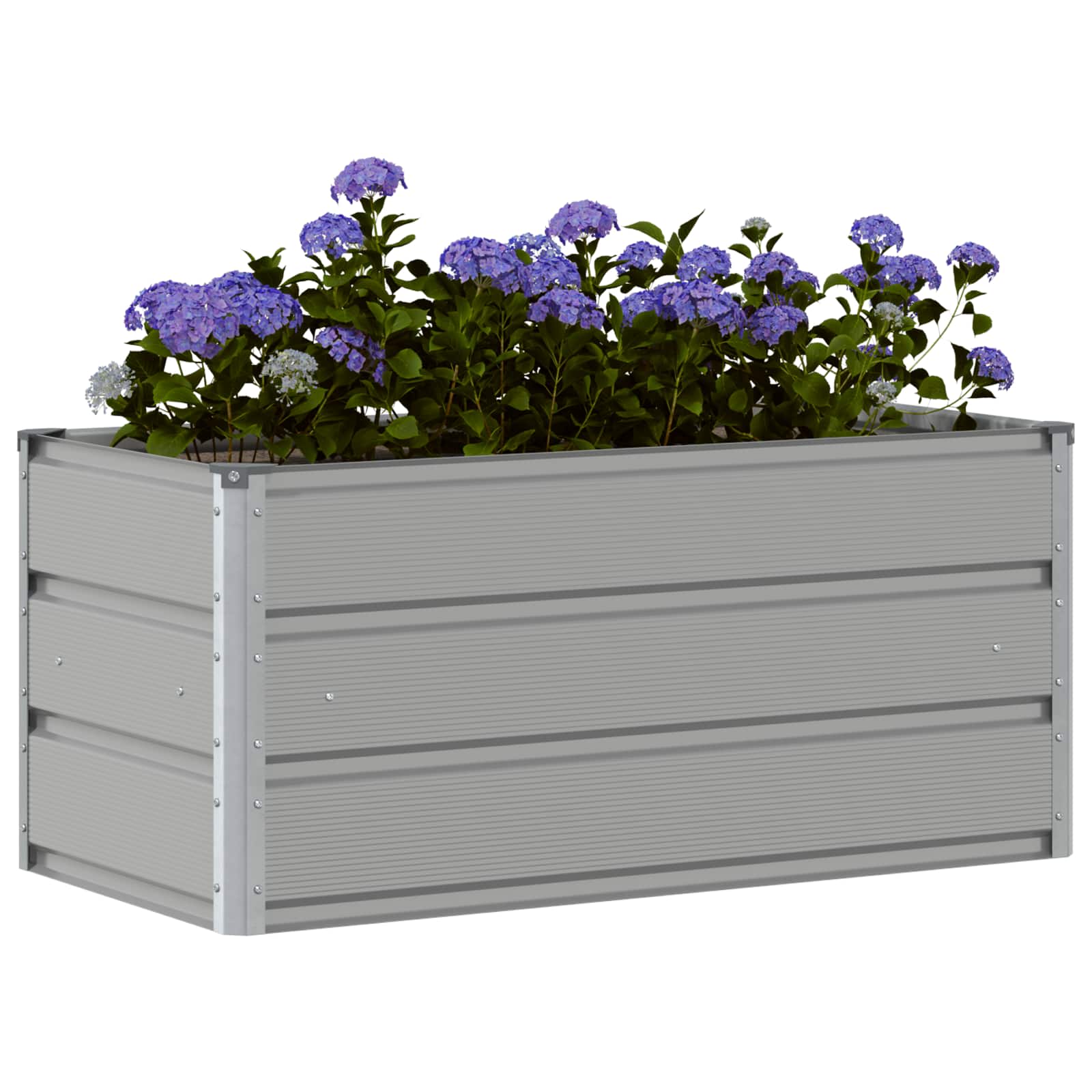 Fioriera Grigio chiaro 100 x 50 x 45 cm Acciaio zincato