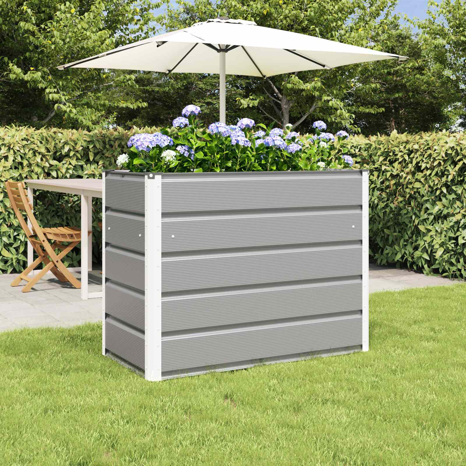 Fioriera Grigio chiaro 100 x 50 x 77 cm Acciaio zincato