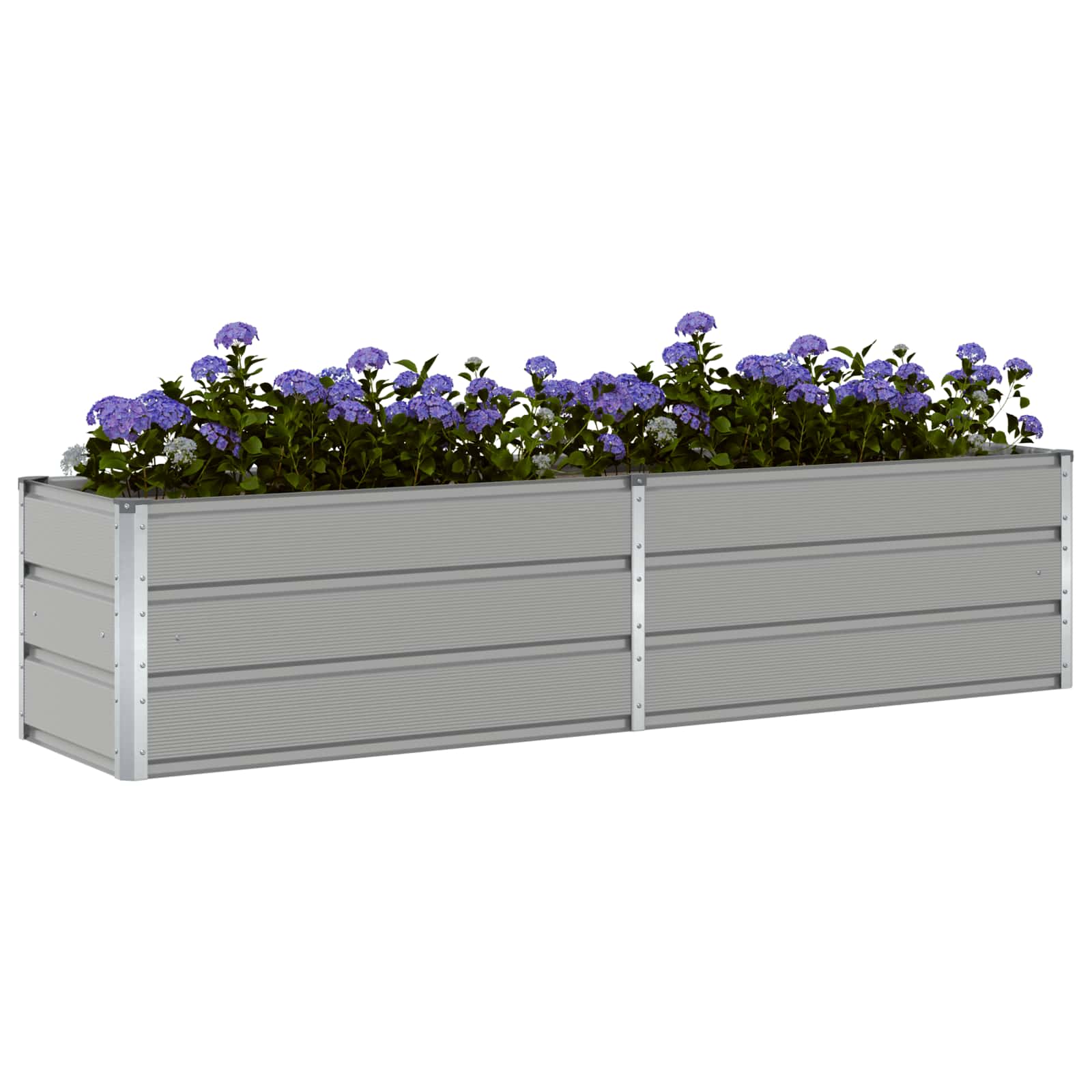 Fioriera Grigio chiaro 195 x 50 x 45 cm Acciaio zincato