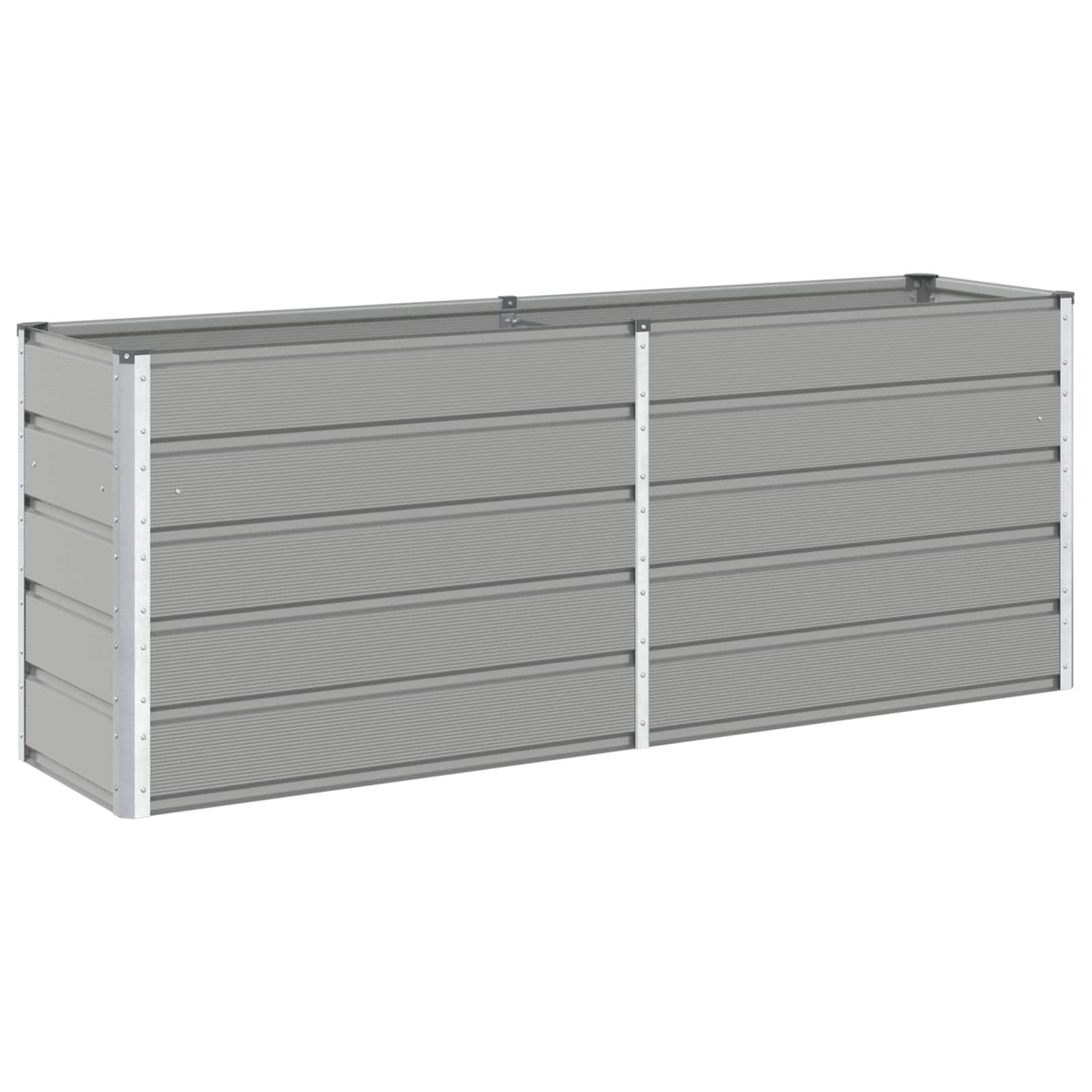 Fioriera Grigio chiaro 195 x 50 x 75 cm Acciaio zincato