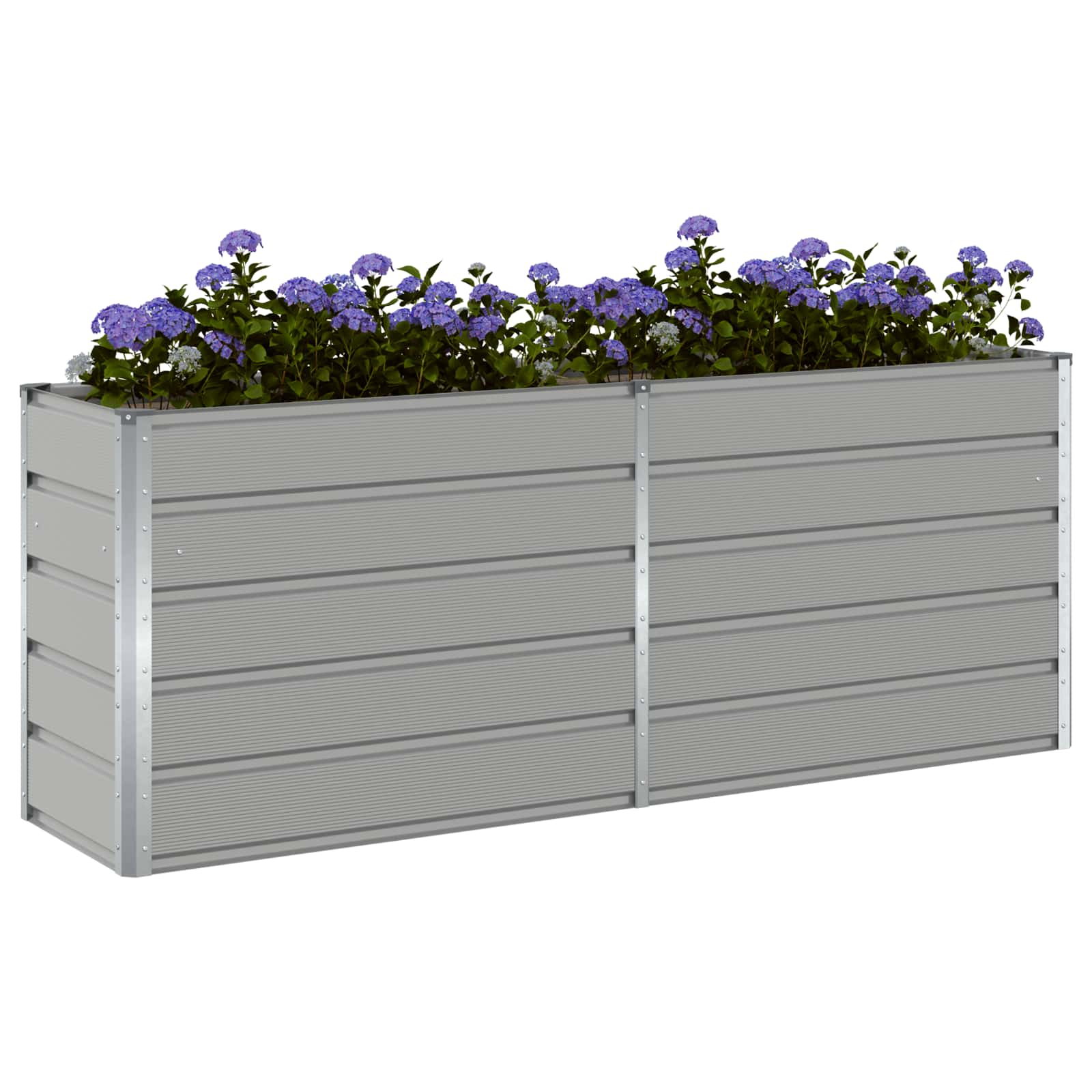 Fioriera Grigio chiaro 195 x 50 x 75 cm Acciaio zincato