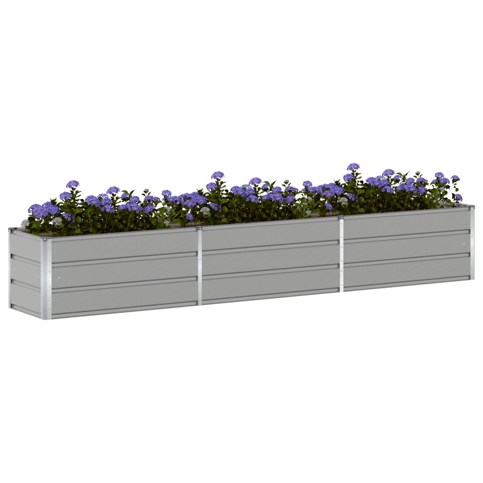 Fioriera Grigio chiaro 290 x 50 x 45 cm Acciaio zincato