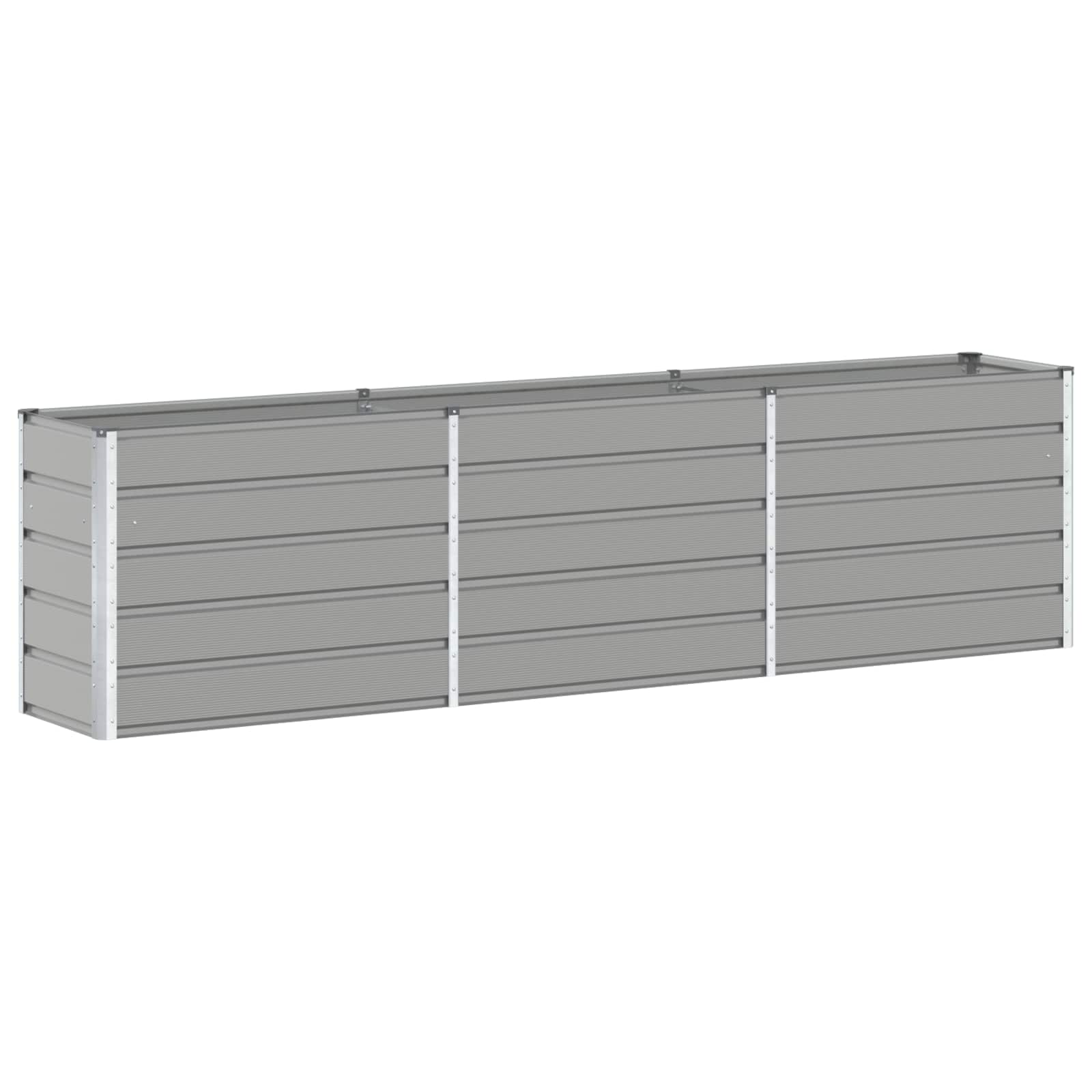 Fioriera Grigio chiaro 290 x 50 x 75 cm Acciaio zincato