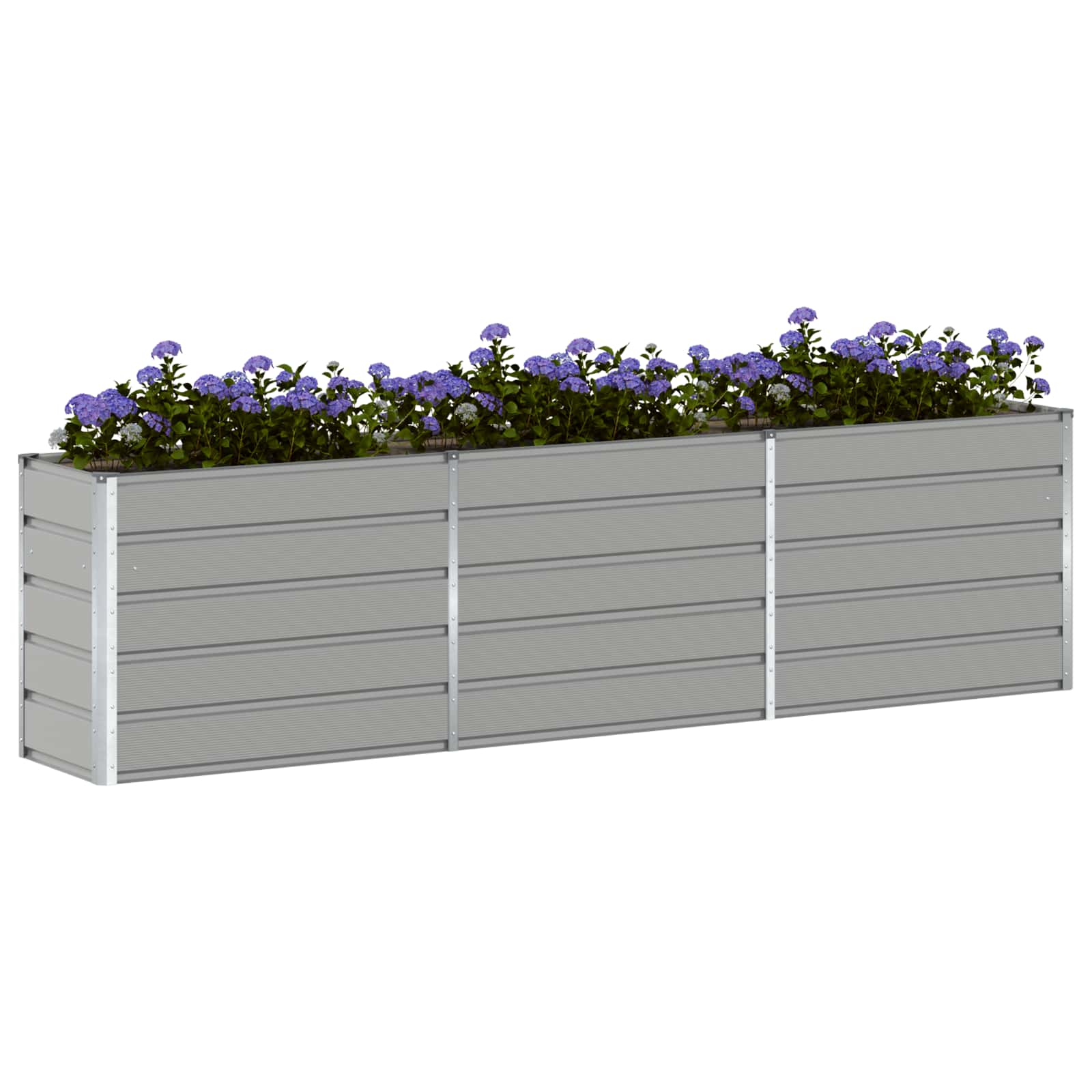 Fioriera Grigio chiaro 290 x 50 x 75 cm Acciaio zincato