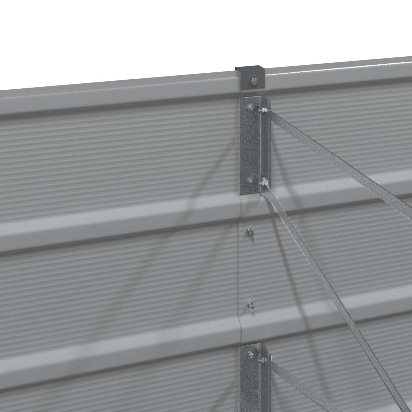 Fioriera Grigio chiaro 385 x 50 x 45 cm Acciaio zincato