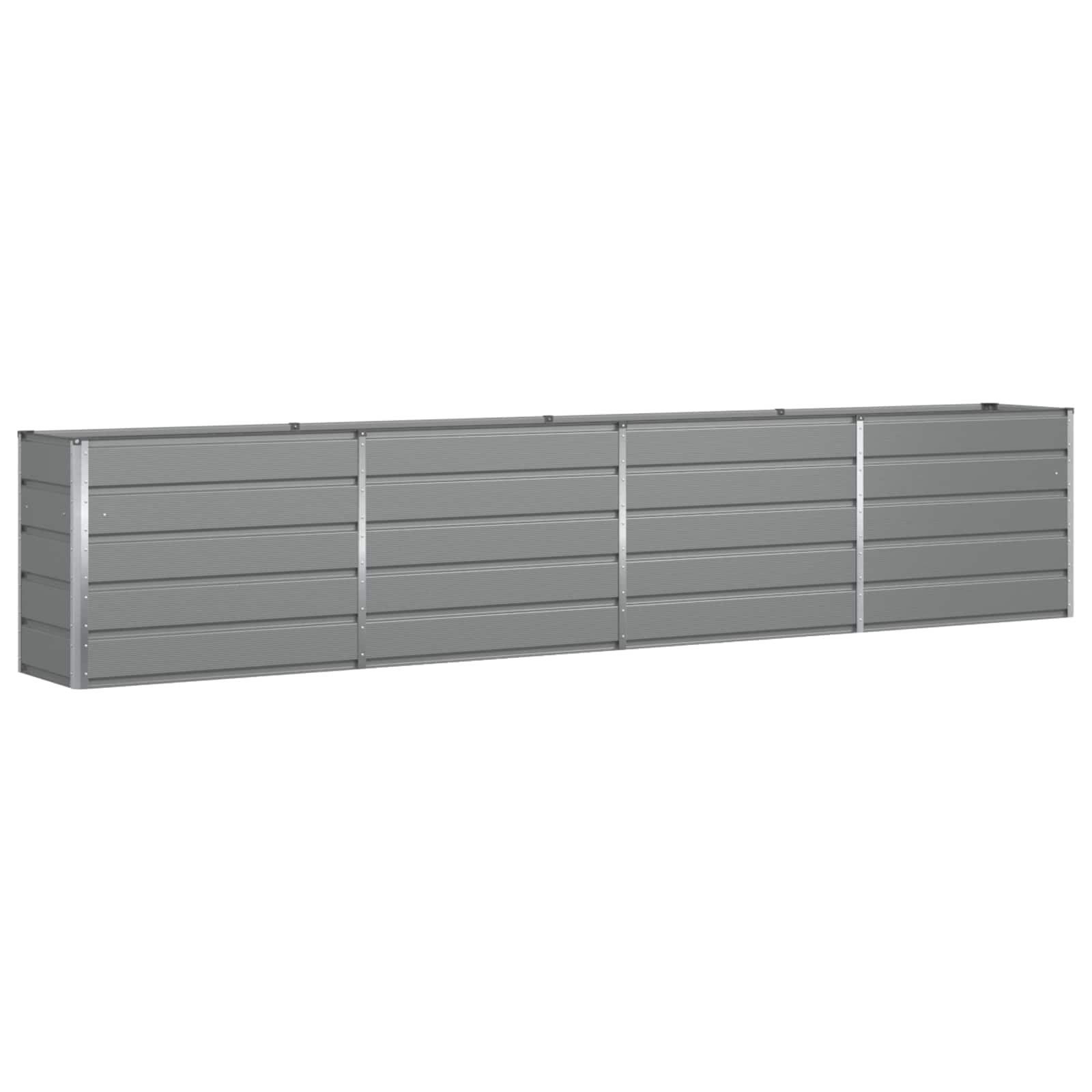 Fioriera Grigio chiaro 385 x 50 x 75 cm Acciaio zincato