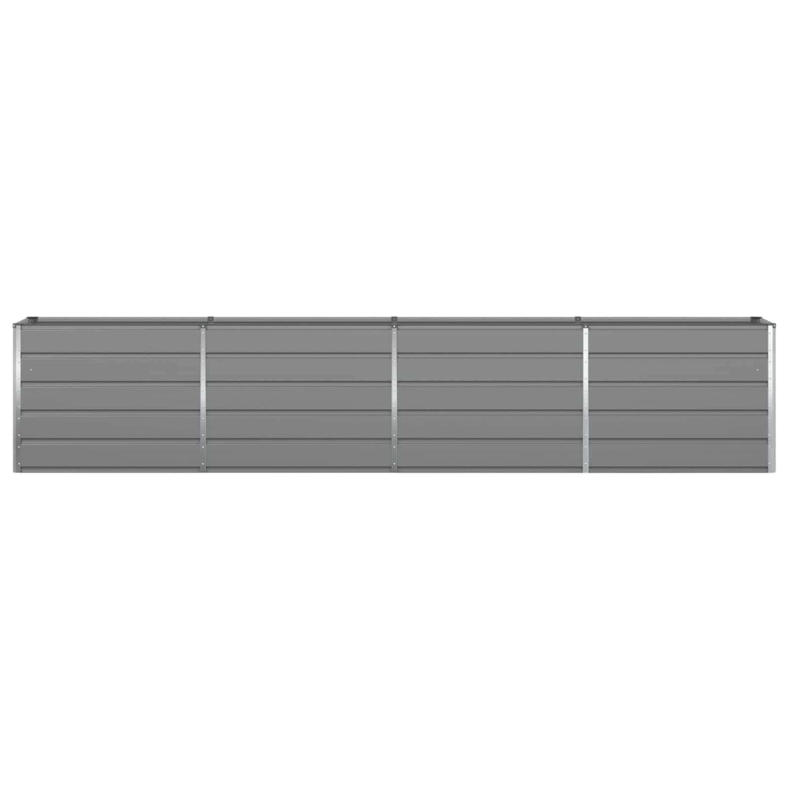 Fioriera Grigio chiaro 385 x 50 x 75 cm Acciaio zincato