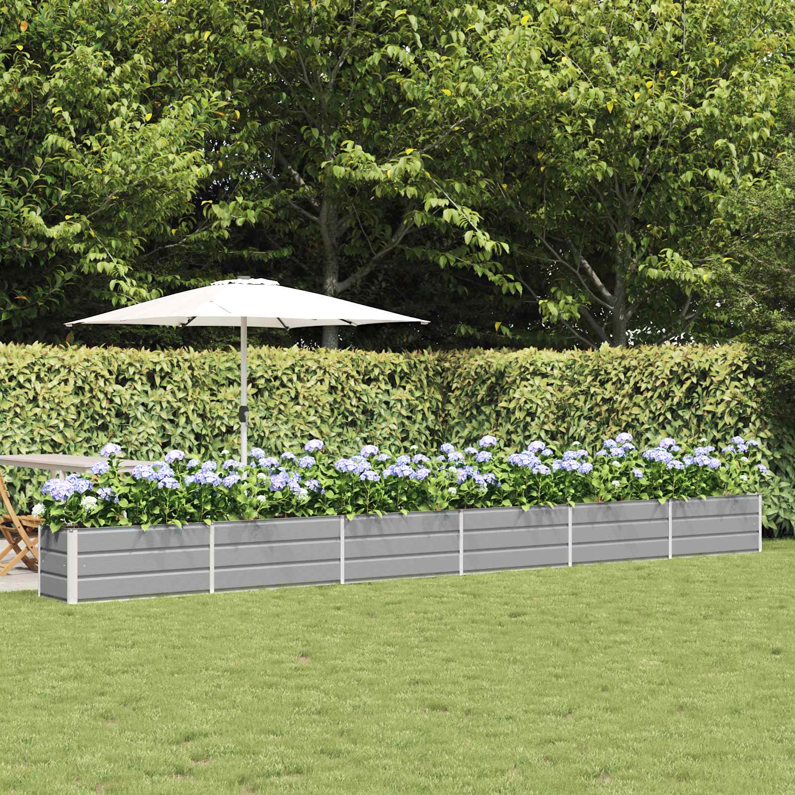 Fioriera Grigio chiaro 580 x 50 x 45 cm Acciaio zincato
