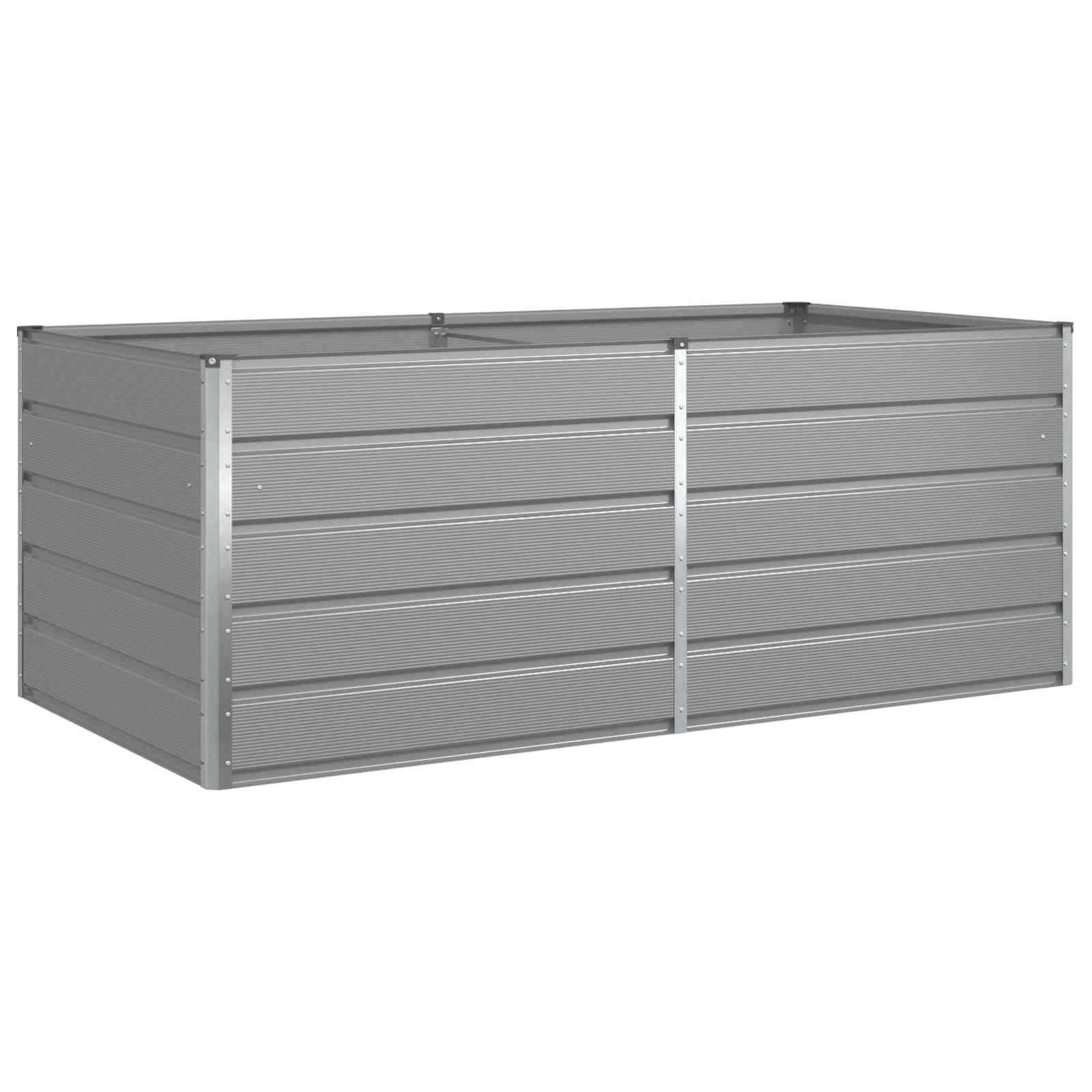 Fioriera Grigio Chiaro 195 x 100 x 75 cm Acciaio zincato