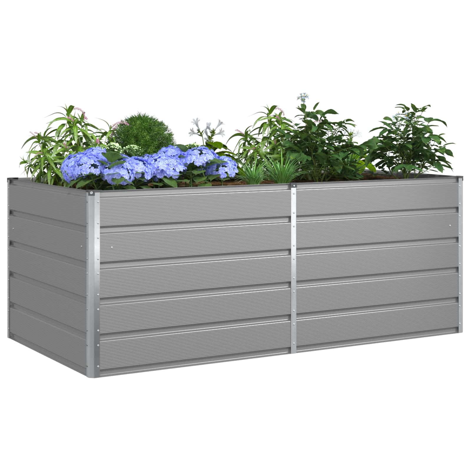 Fioriera Grigio Chiaro 195 x 100 x 75 cm Acciaio zincato