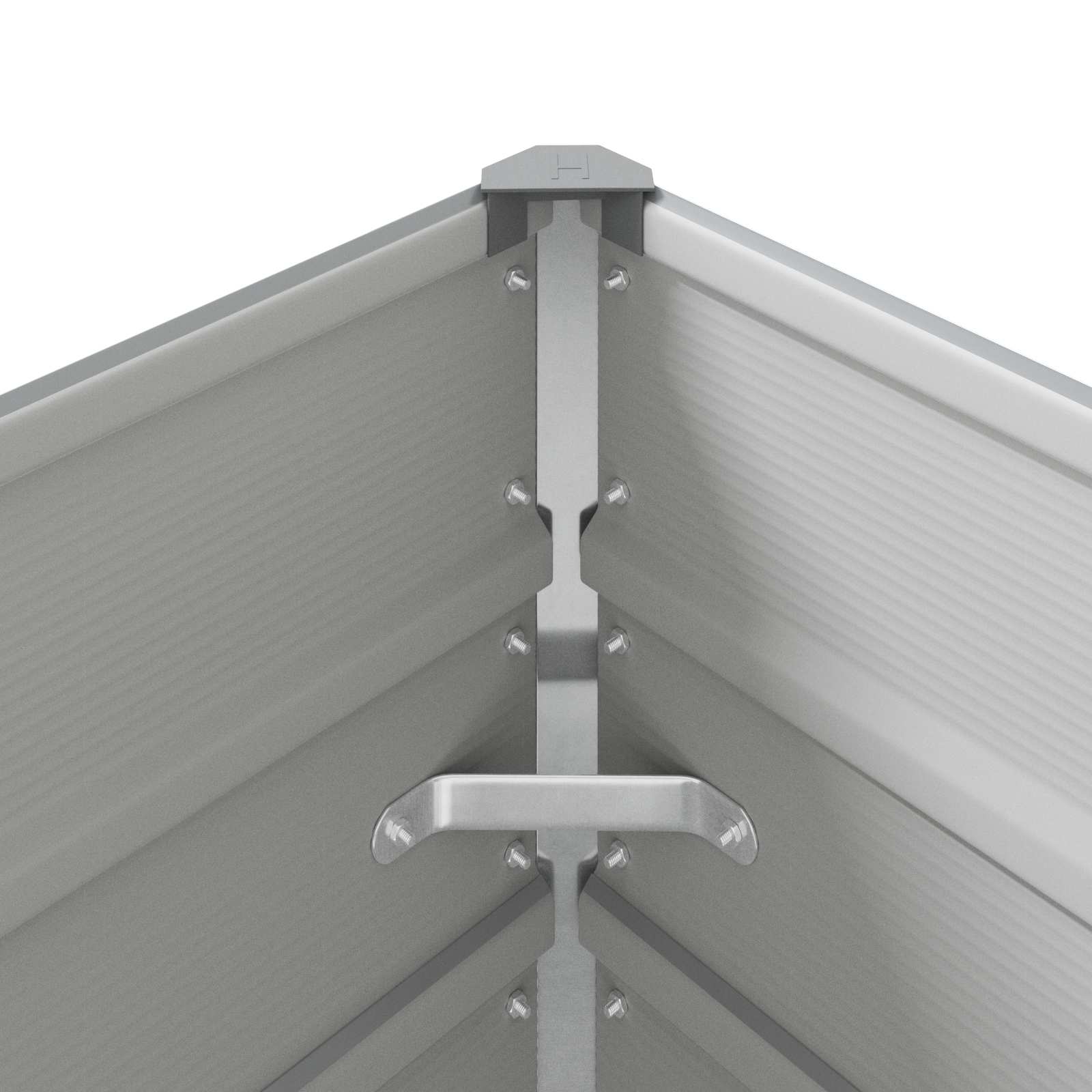 Fioriera Grigio Chiaro 195 x 100 x 75 cm Acciaio zincato