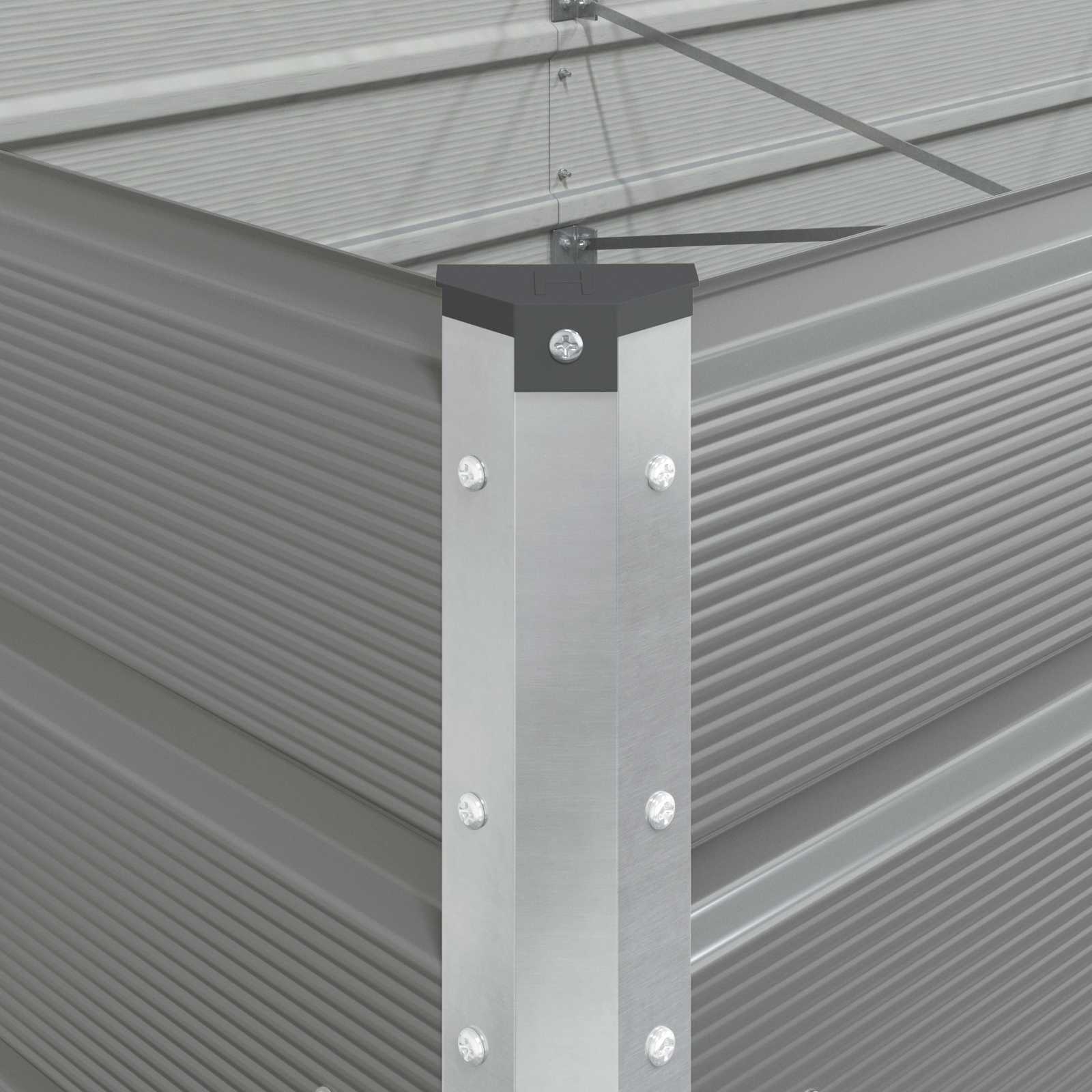 Fioriera Grigio Chiaro 290 x 100 x 45 cm Acciaio zincato