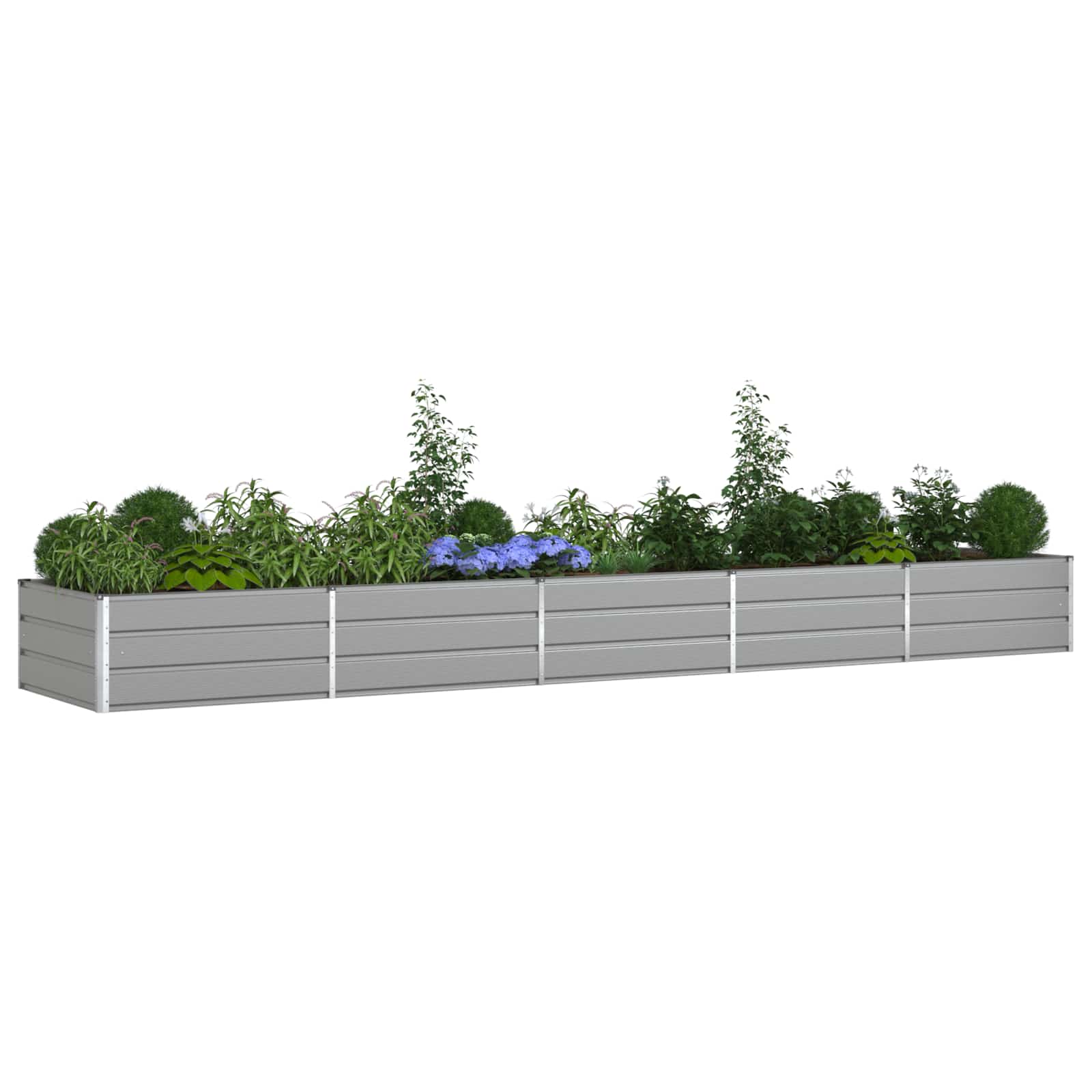 Fioriera Grigio Chiaro 480 x 100 x 45 cm Acciaio zincato