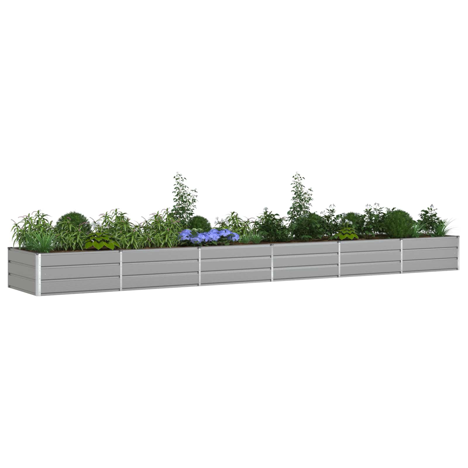 Fioriera Grigio Chiaro 580 x 100 x 45 cm Acciaio zincato