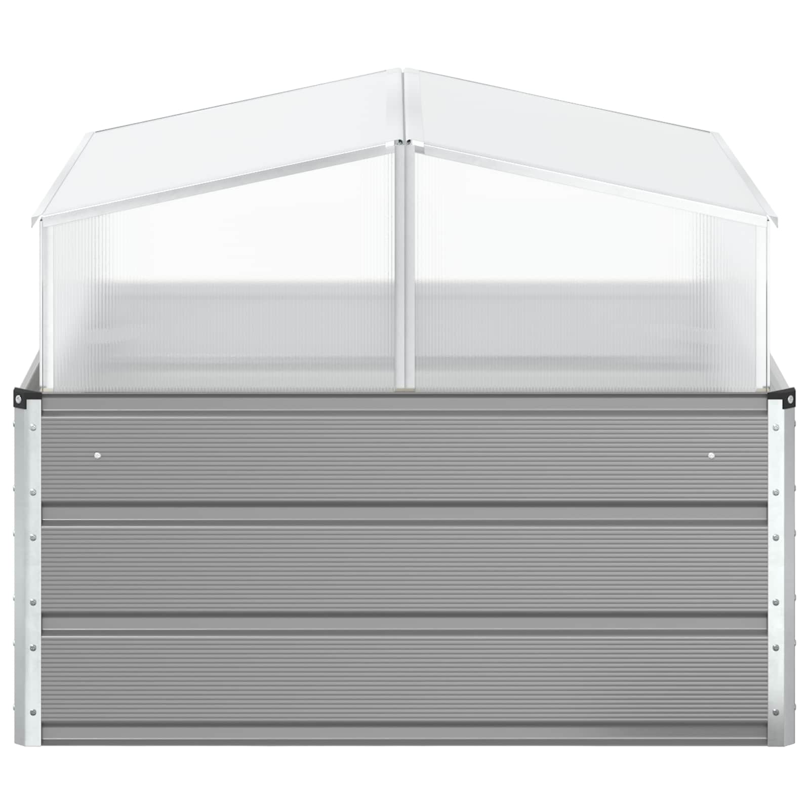 Fioriera Grigio Chiaro 100 x 100 x 77 cm Acciaio zincato