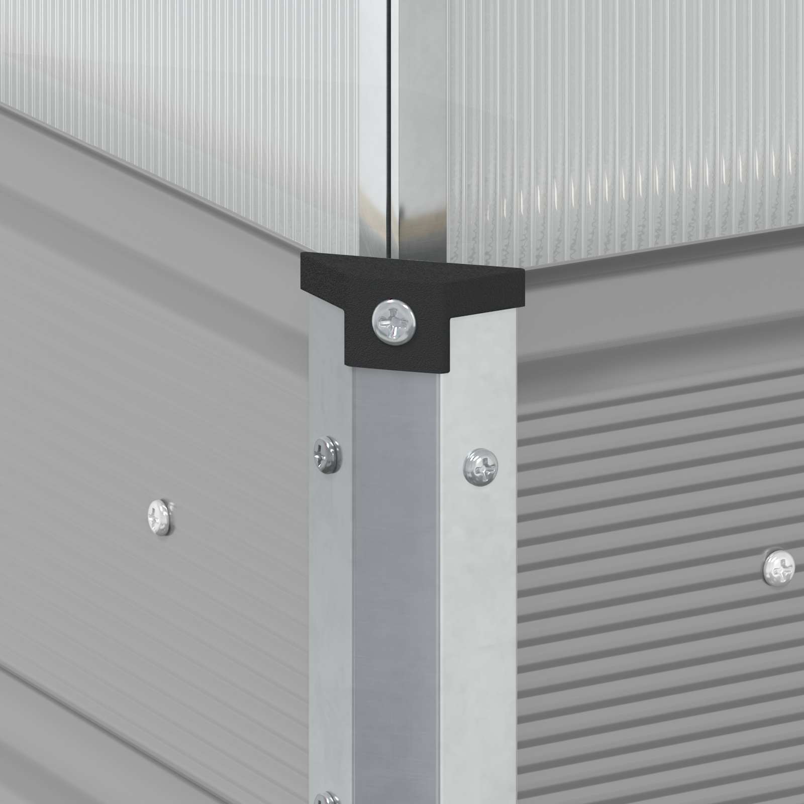 Fioriera Grigio Chiaro 100 x 100 x 77 cm Acciaio zincato