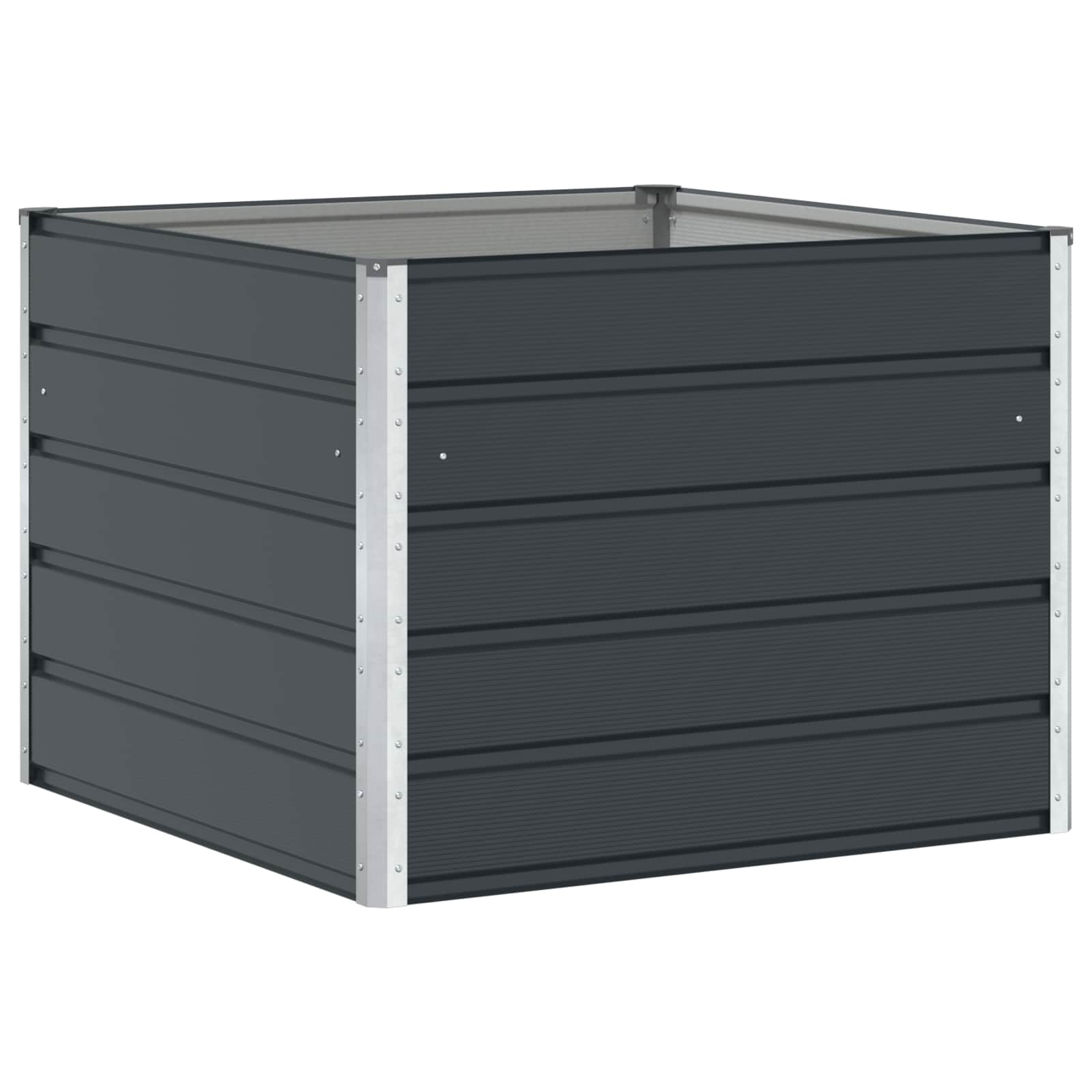 Fioriera Antracite 100 x 100 x 75 cm Acciaio