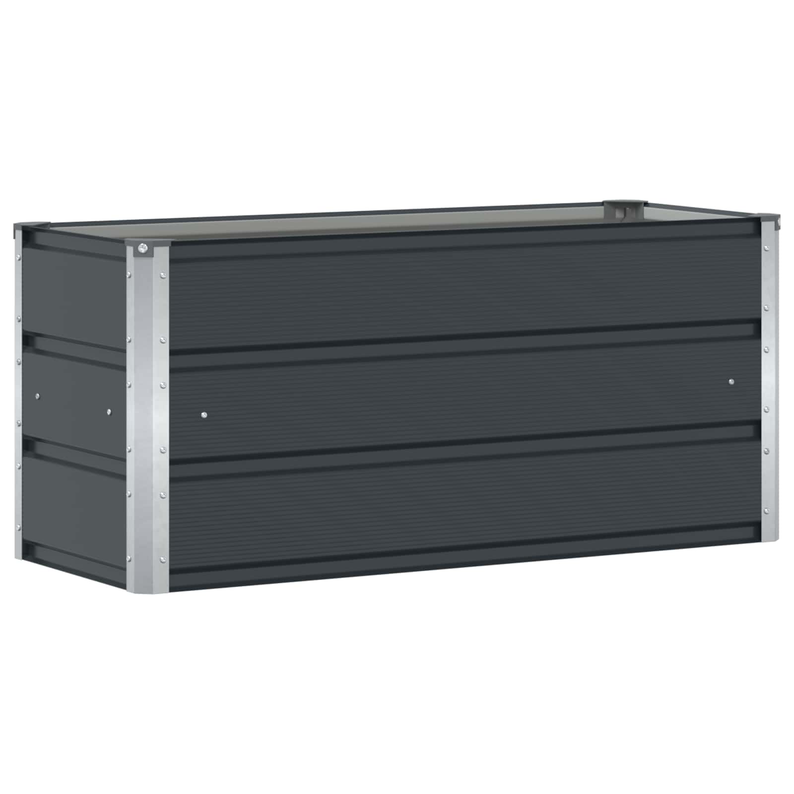 Fioriera Antracite 100 x 40 x 45 cm Acciaio