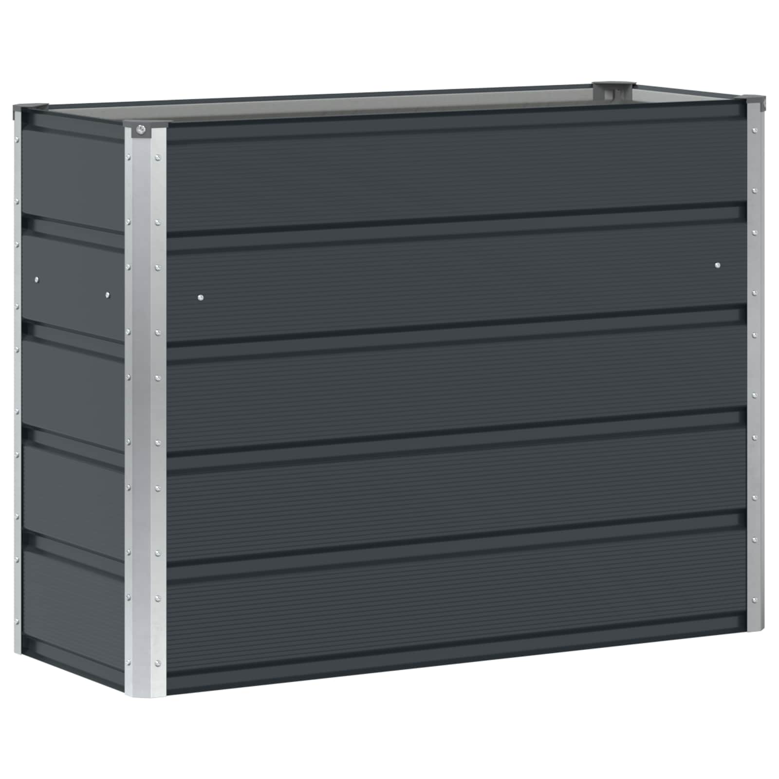 Fioriera Antracite 100 x 40 x 75 cm Acciaio