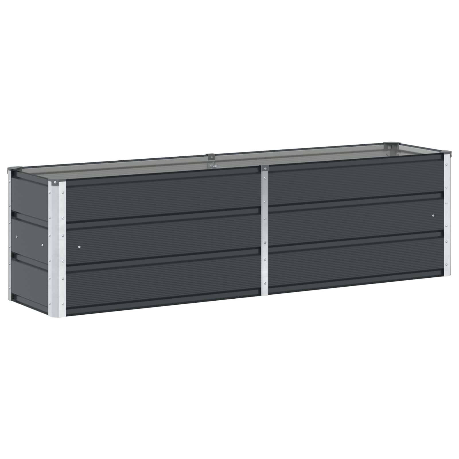 Fioriera Antracite 160 x 40 x 45 cm Acciaio