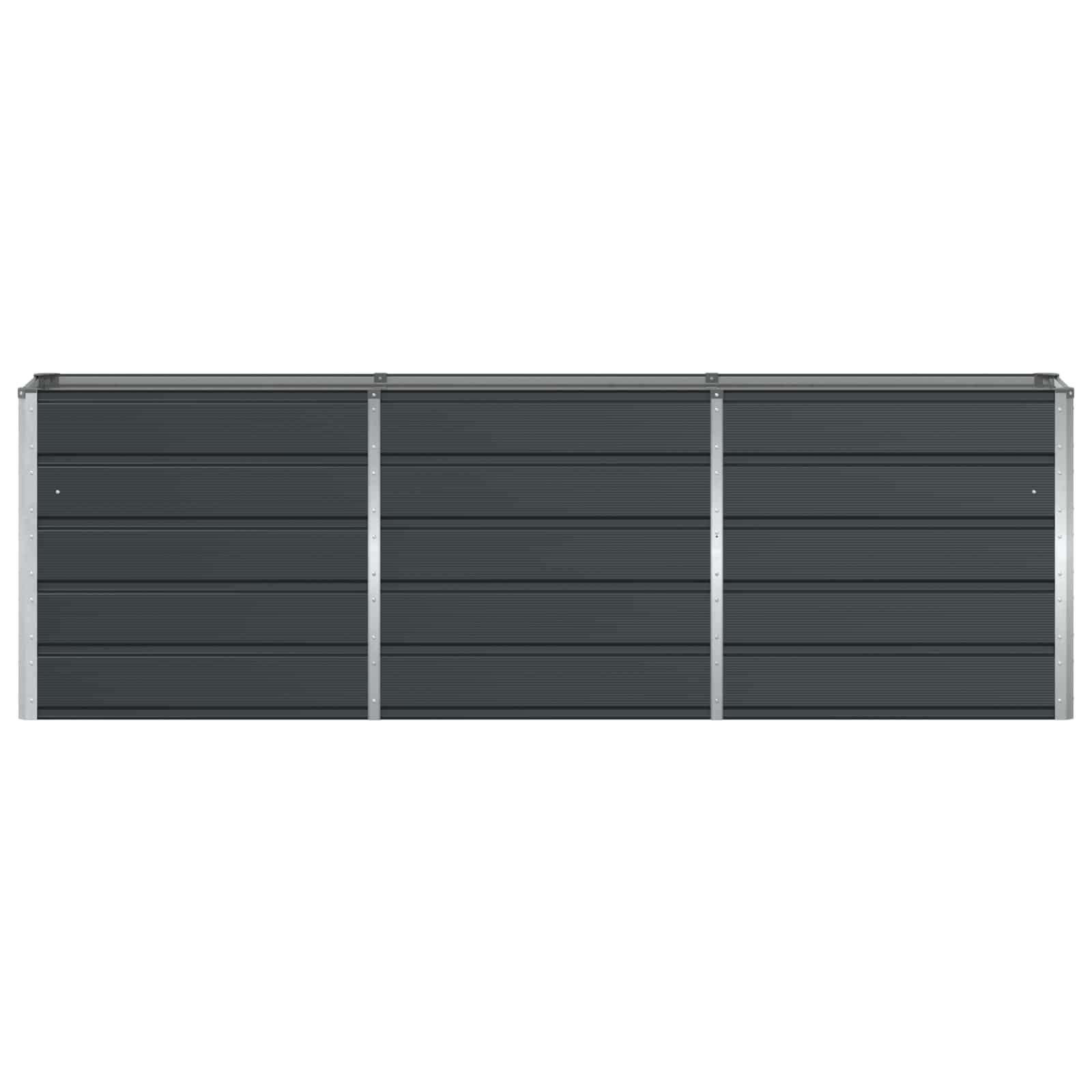 Fioriera Antracite 240 x 40 x 75 cm Acciaio