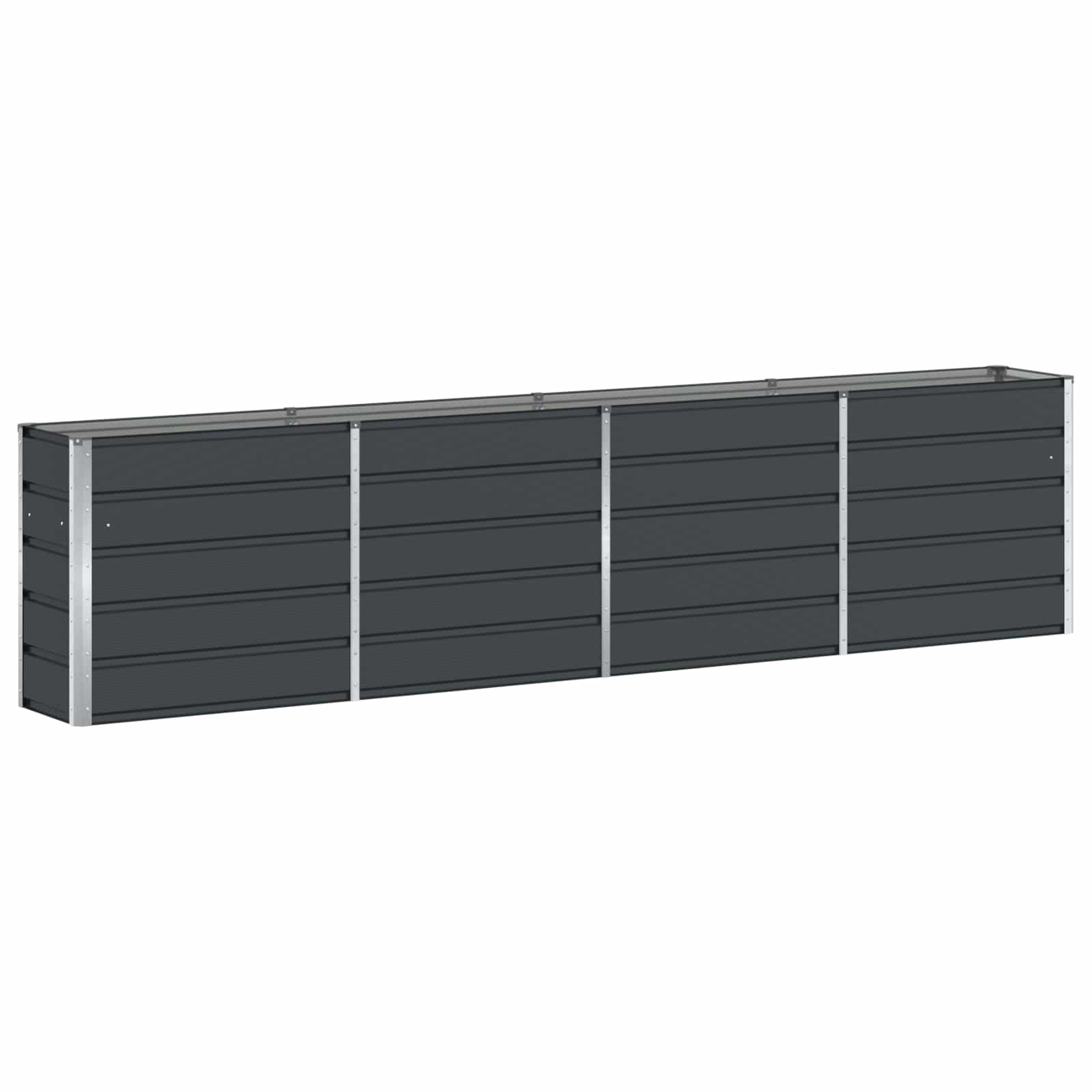 Fioriera Antracite 320 x 40 x 75 cm Acciaio