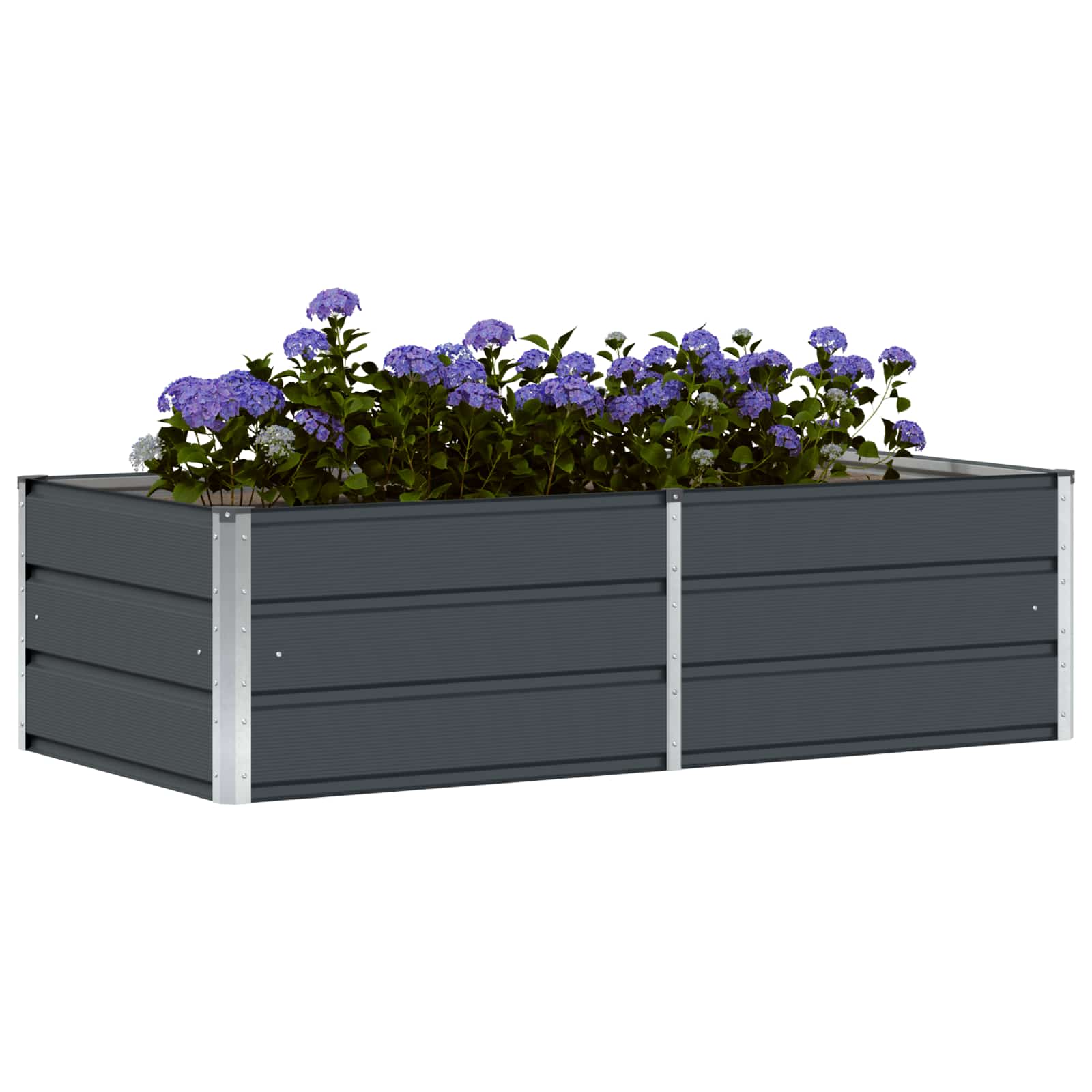 Fioriera Antracite 160 x 80 x 45 cm Acciaio