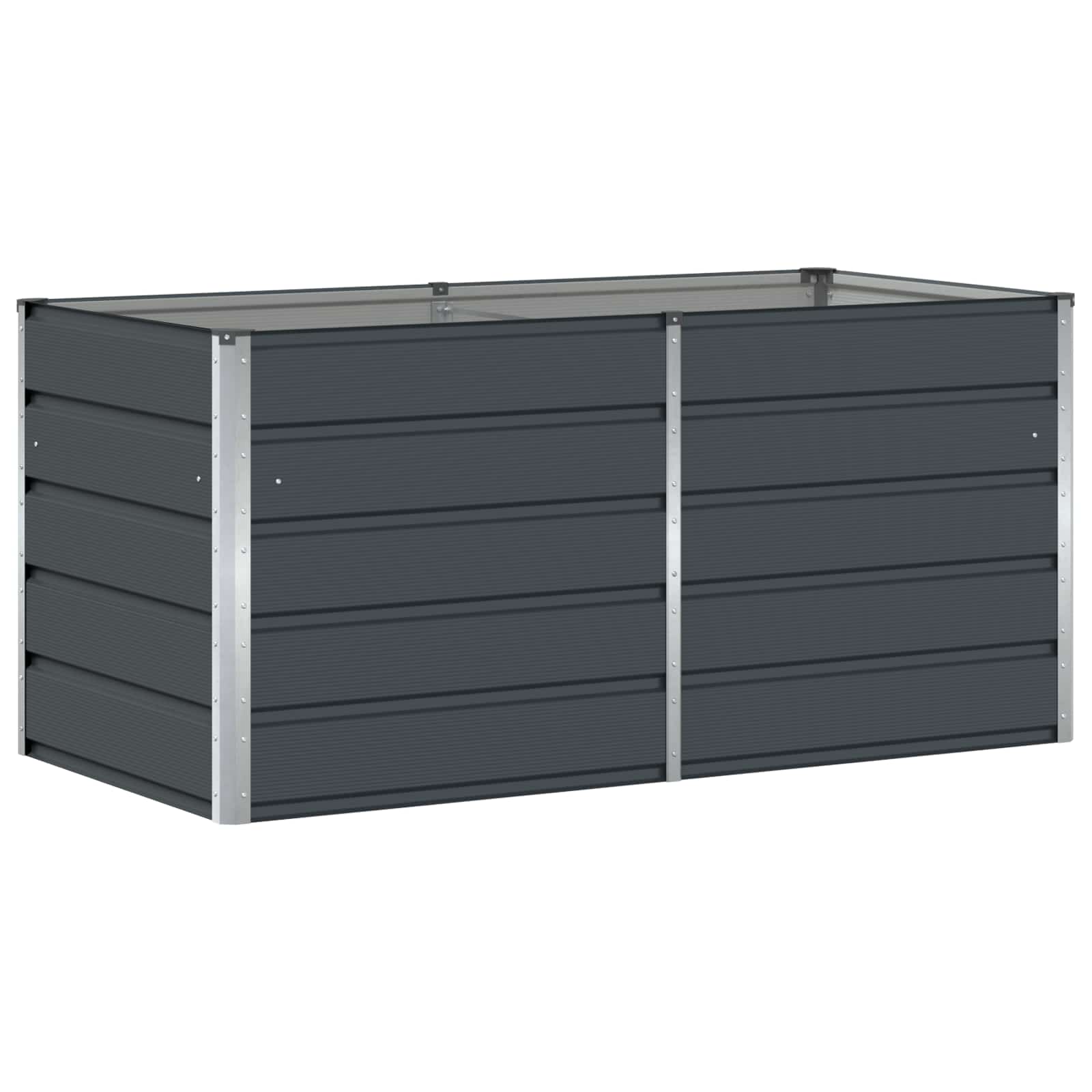 Fioriera Antracite 160 x 80 x 75 cm Acciaio