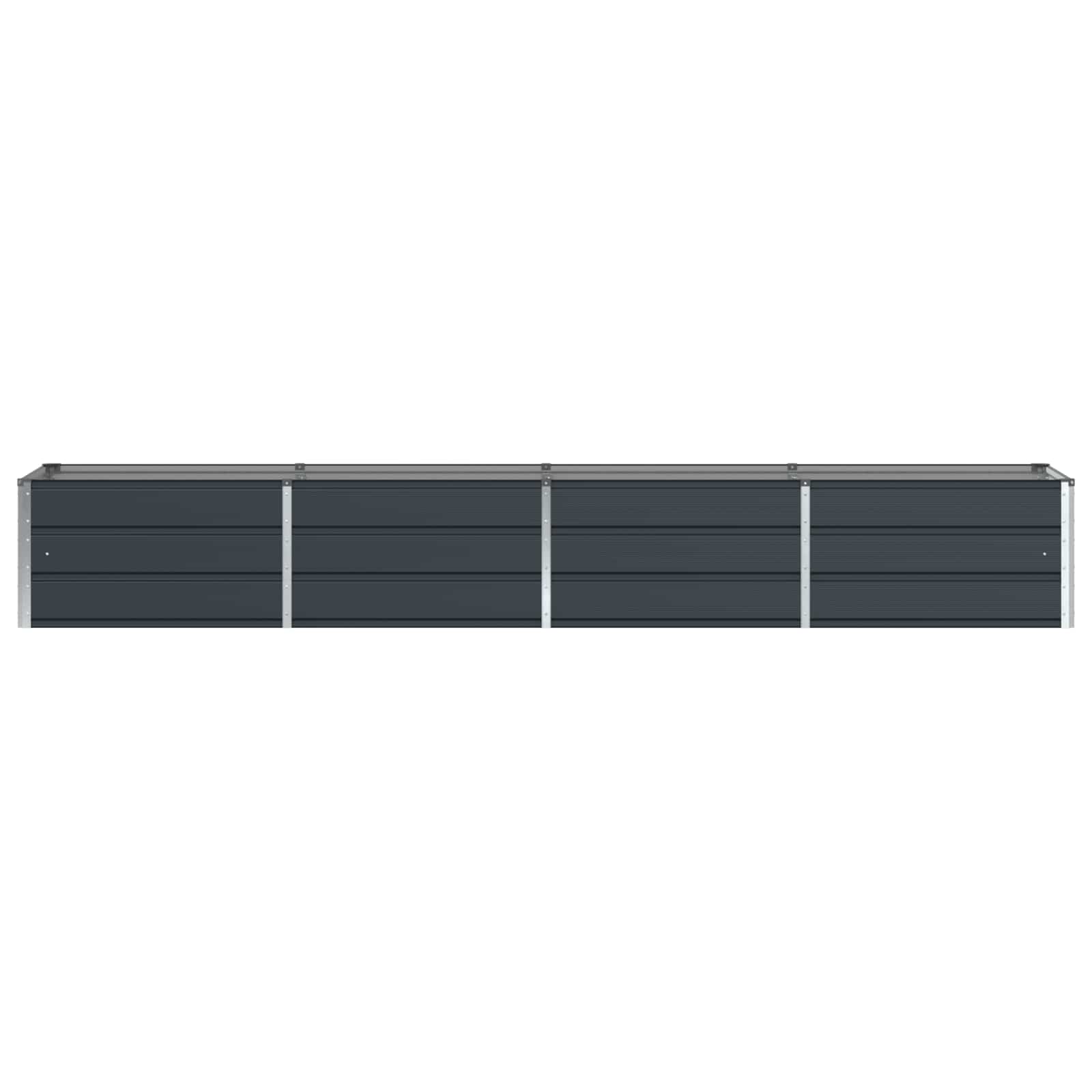 Fioriera Antracite 320 x 80 x 45 cm Acciaio