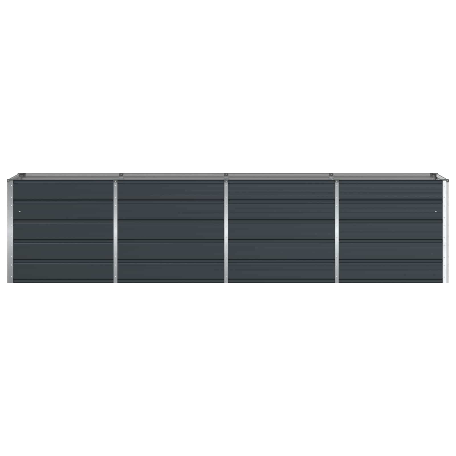 Fioriera Antracite 320 x 80 x 75 cm Acciaio