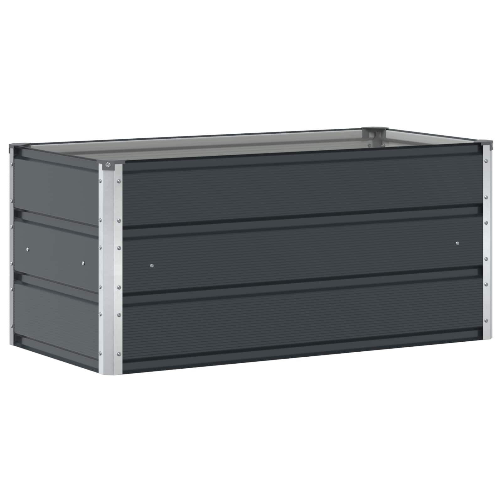 Fioriera Antracite 100 x 50 x 45 cm Acciaio zincato