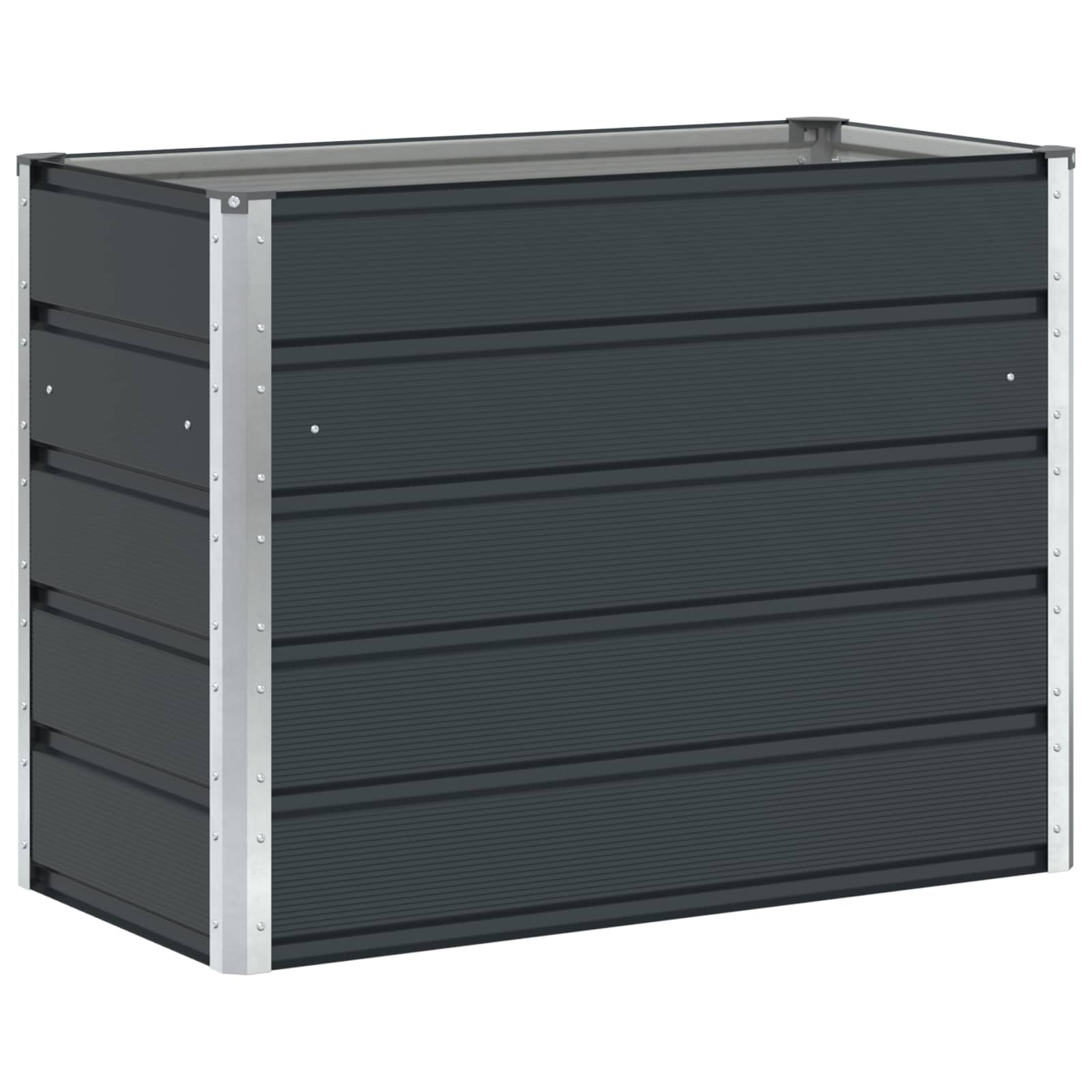 Fioriera Antracite 100 x 50 x 75 cm Acciaio zincato