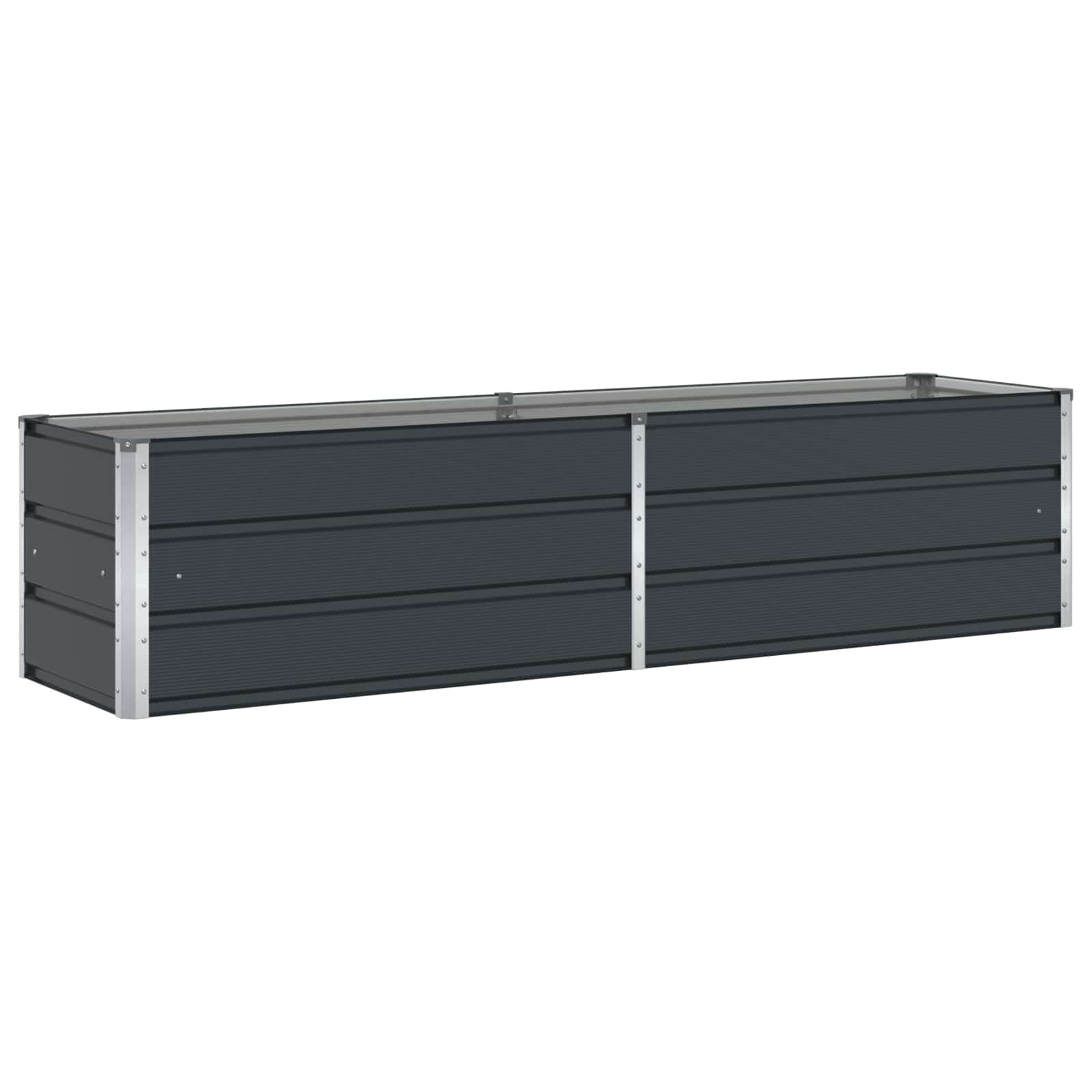 Fioriera Antracite 195 x 50 x 45 cm Acciaio zincato