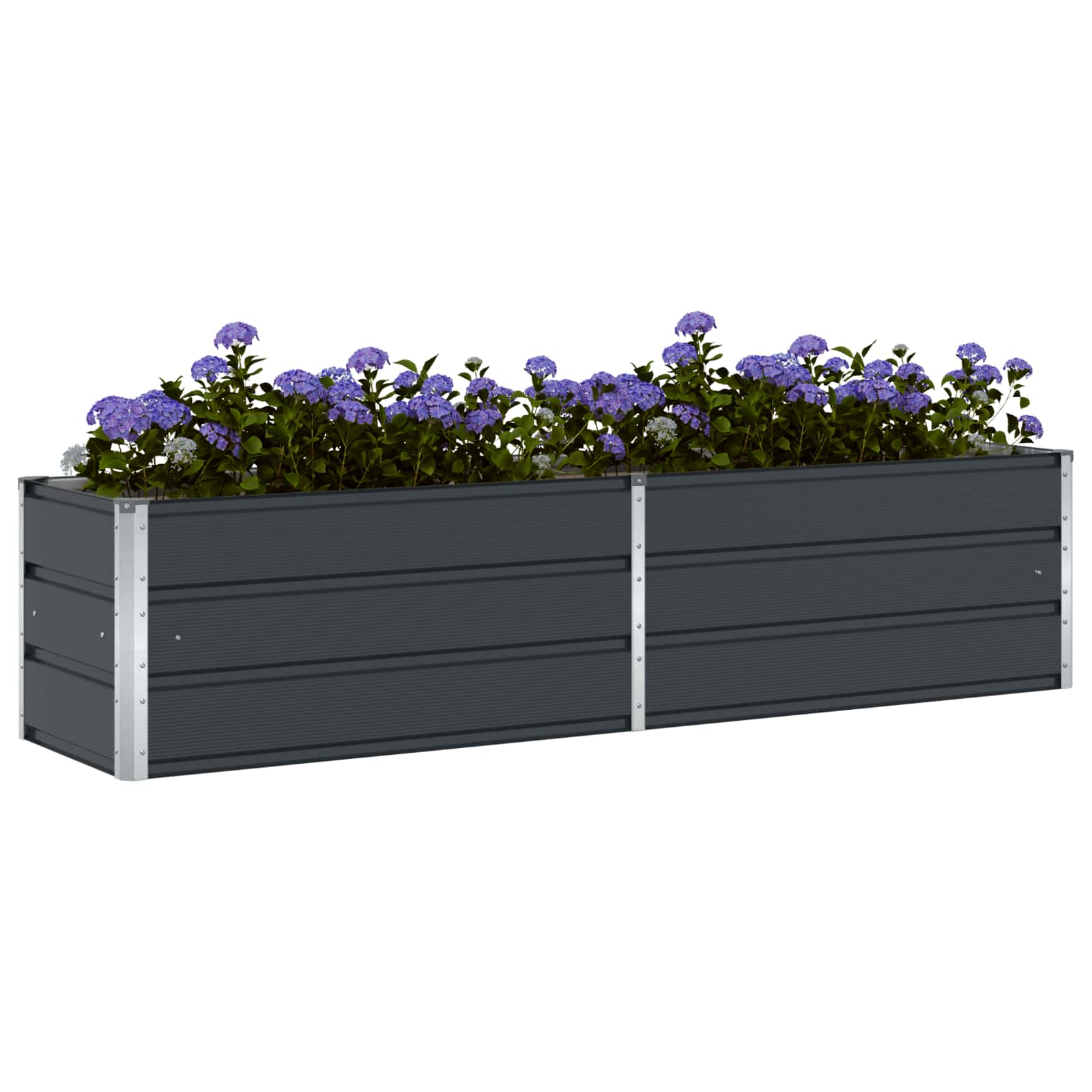 Fioriera Antracite 195 x 50 x 45 cm Acciaio zincato