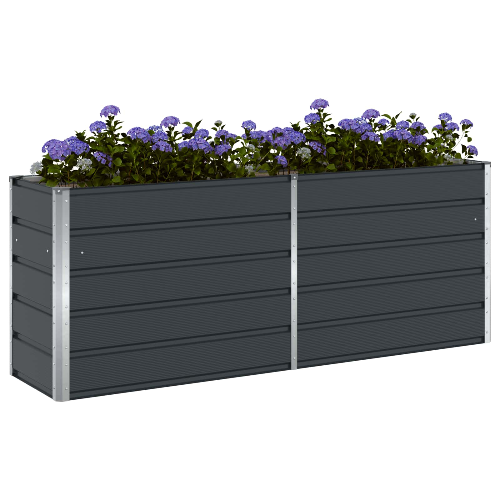 Fioriera Antracite 195 x 50 x 75 cm Acciaio zincato