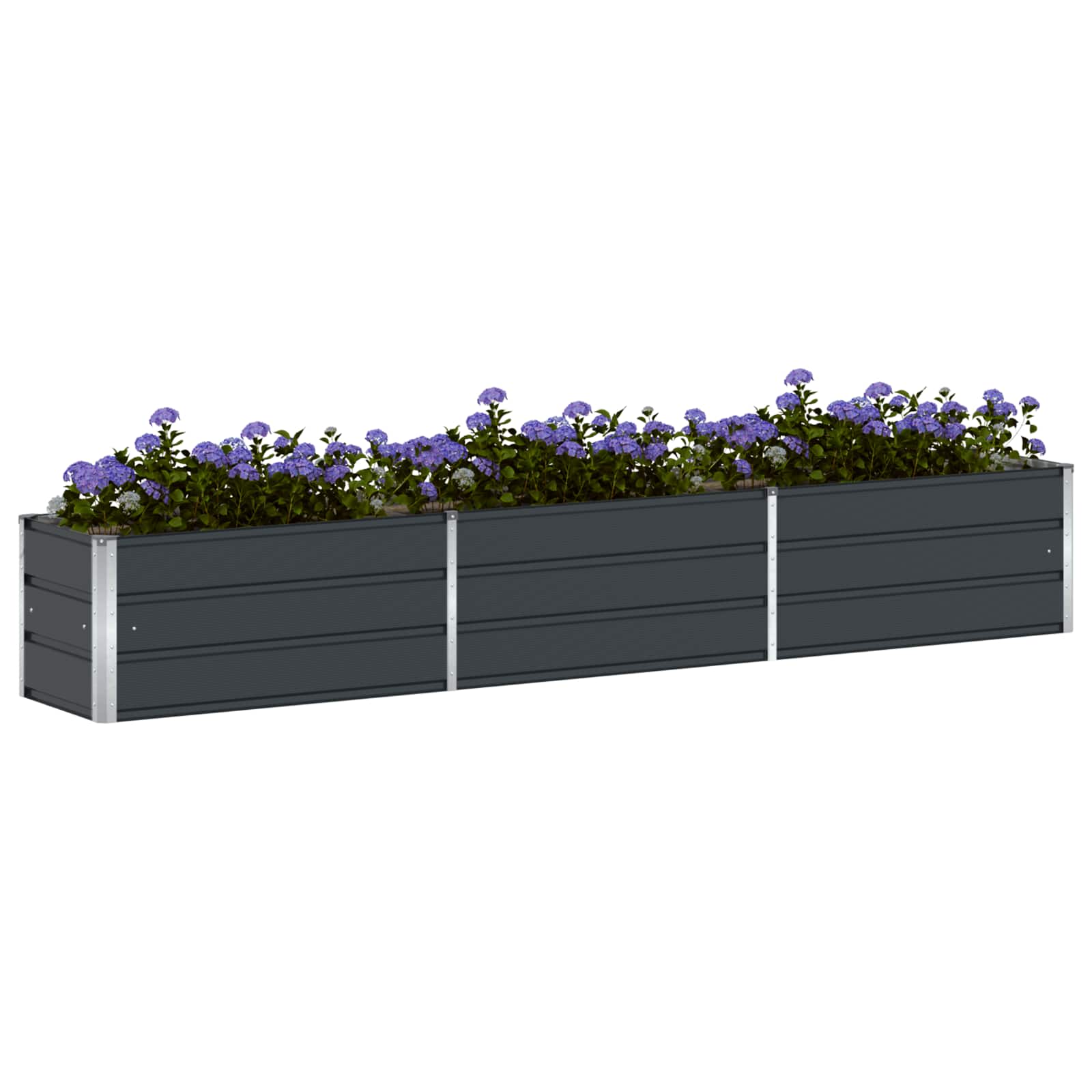 Fioriera Antracite 290 x 50 x 45 cm Acciaio zincato