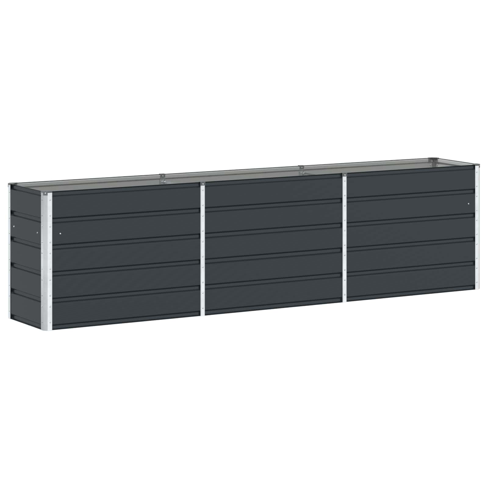 Fioriera Antracite 290 x 50 x 75 cm Acciaio zincato