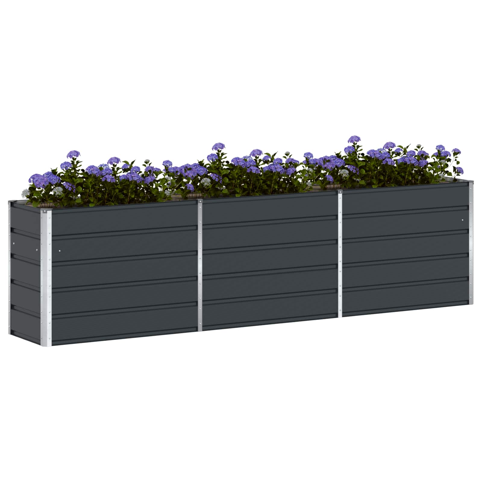 Fioriera Antracite 290 x 50 x 75 cm Acciaio zincato