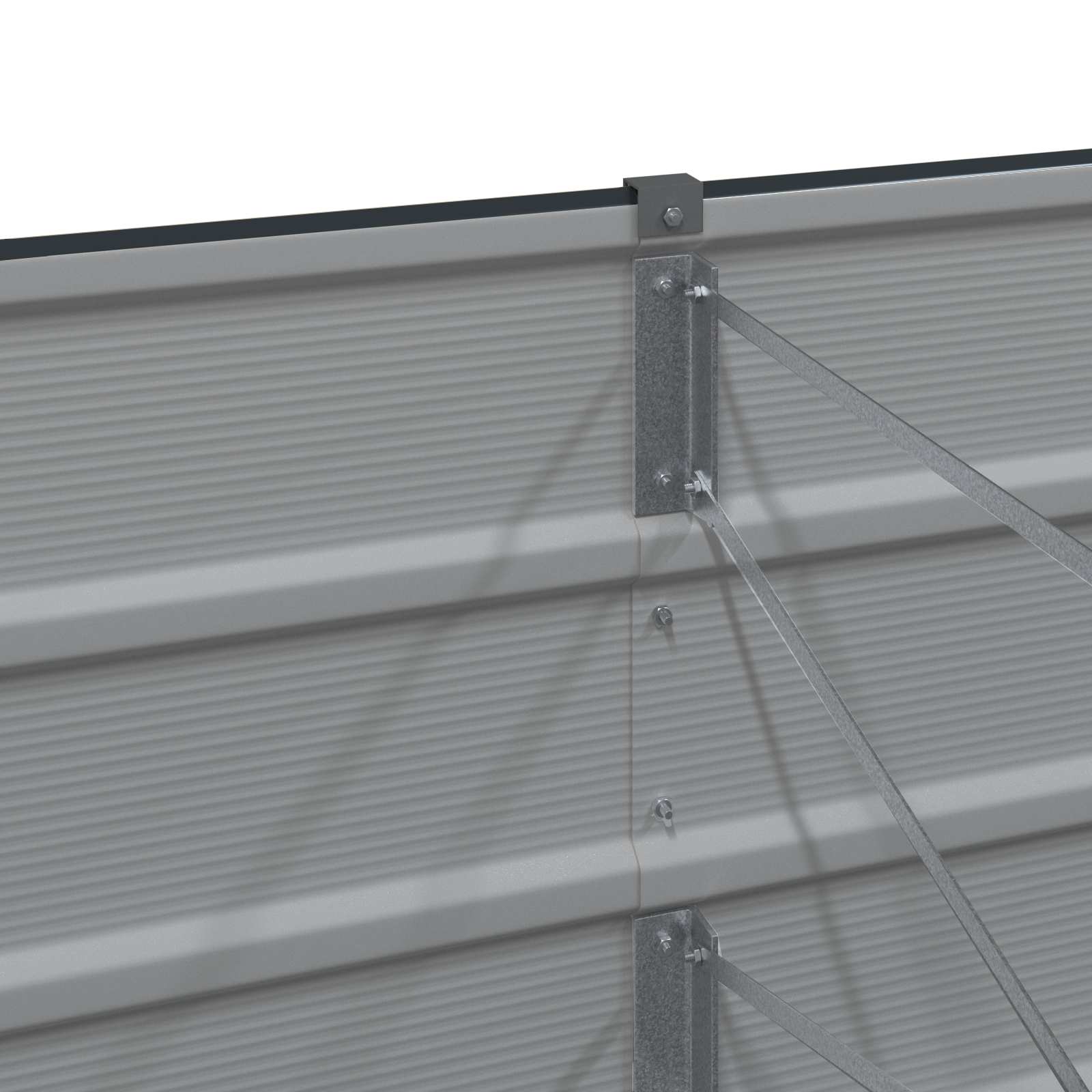 Fioriera Antracite 580 x 50 x 45 cm Acciaio zincato