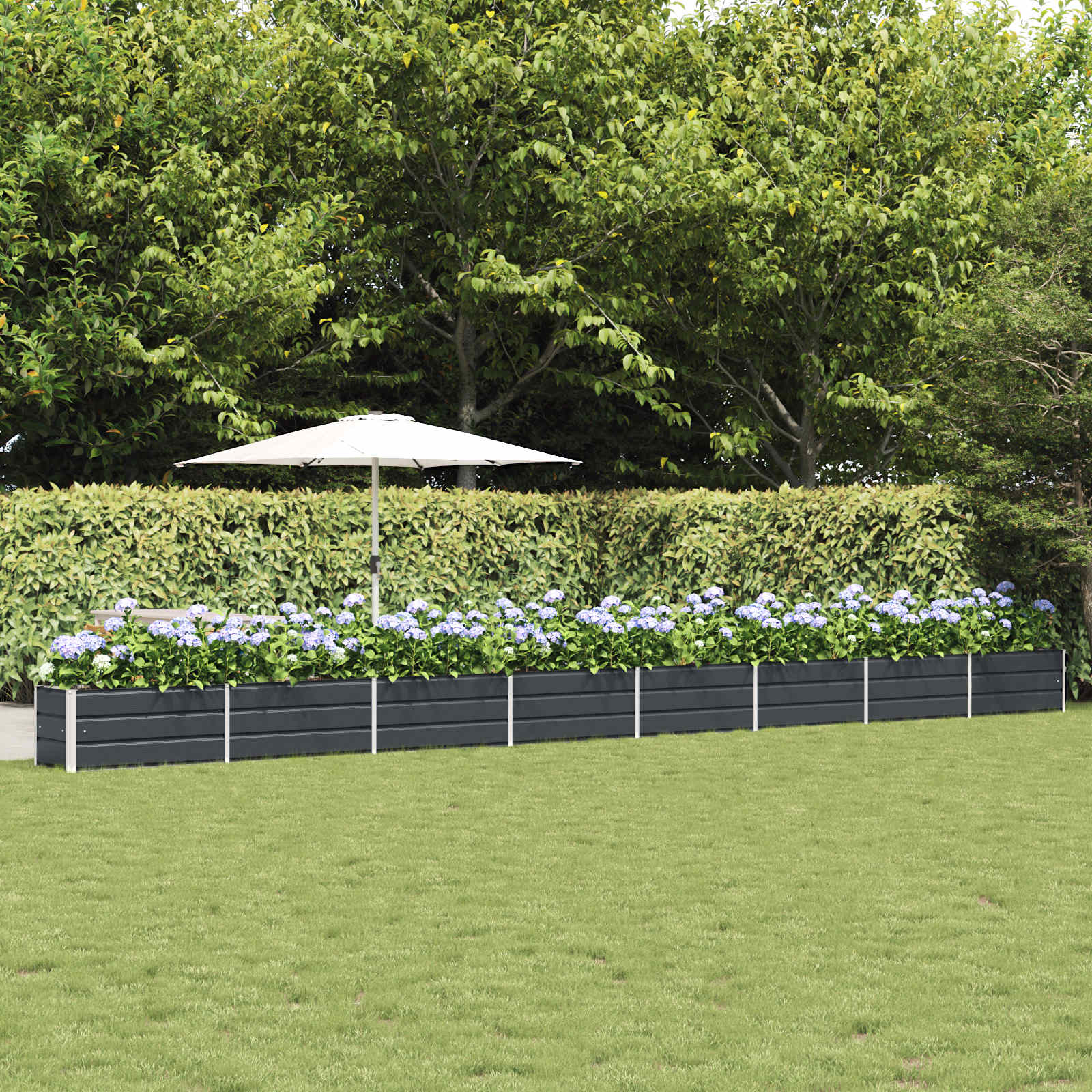 Fioriera Antracite 770 x 50 x 45 cm Acciaio zincato