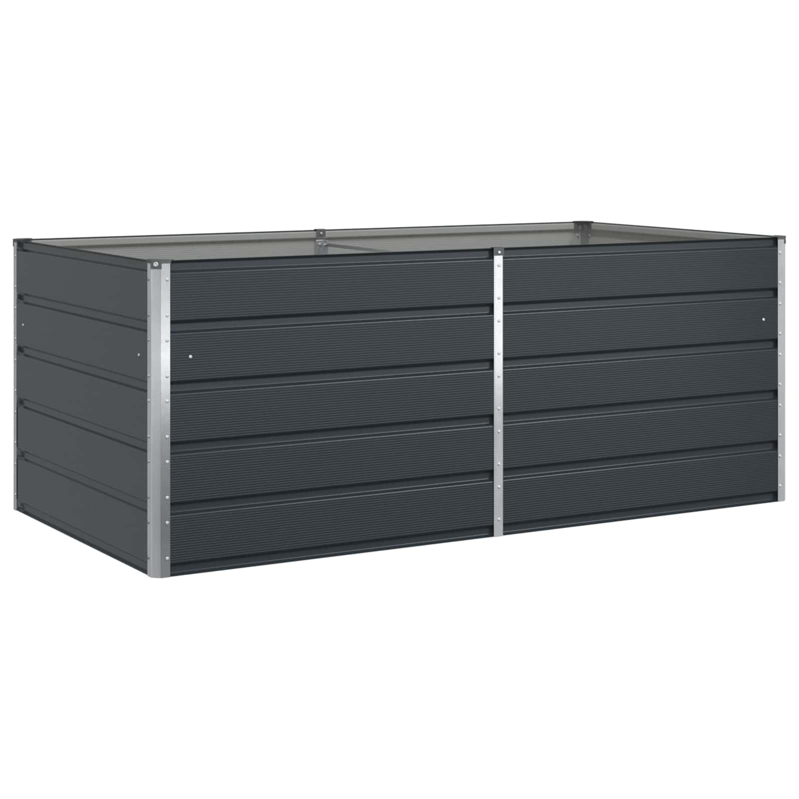 Fioriera Antracite 195 x 100 x 75 cm Acciaio zincato