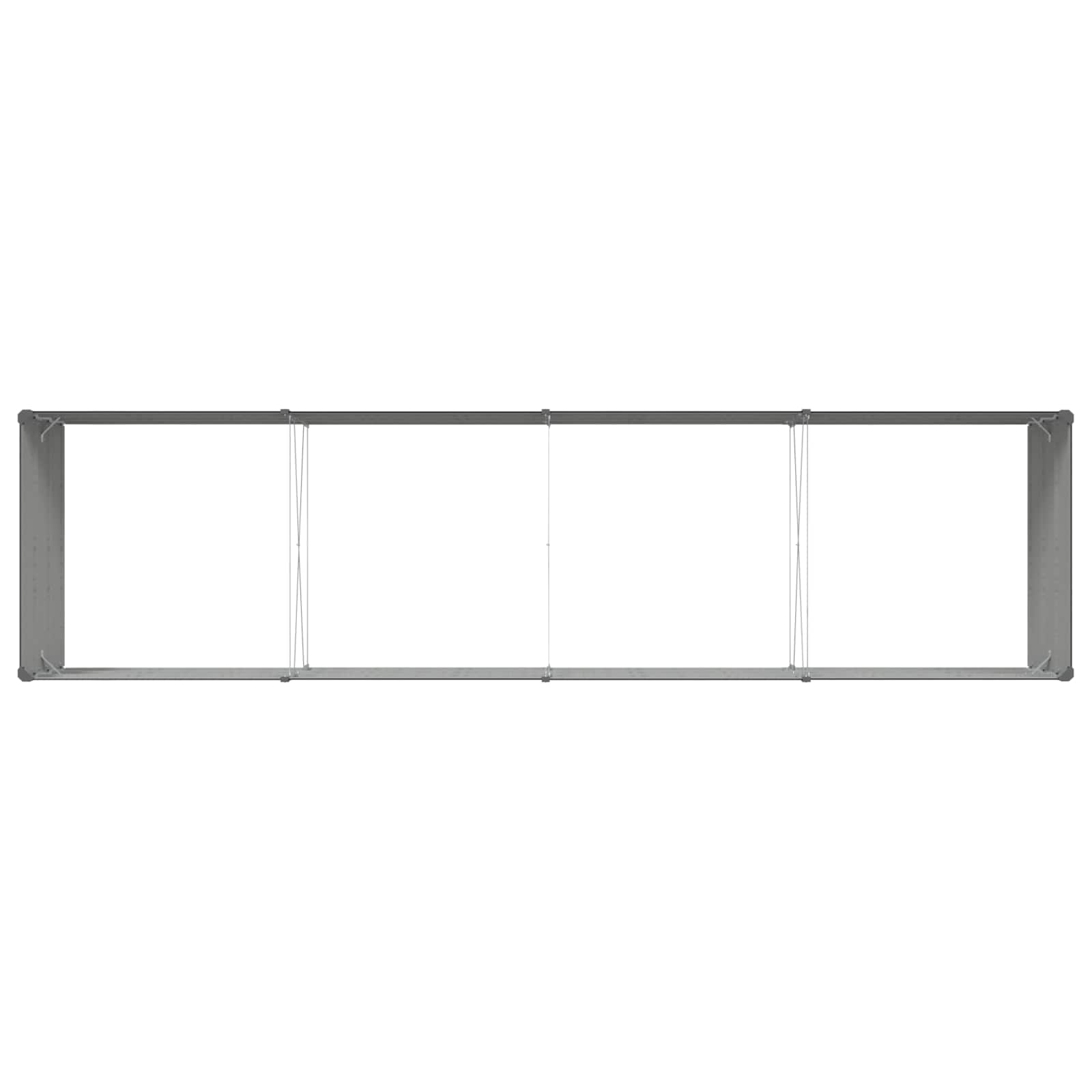 Fioriera Antracite 385 x 100 x 45 cm Acciaio zincato